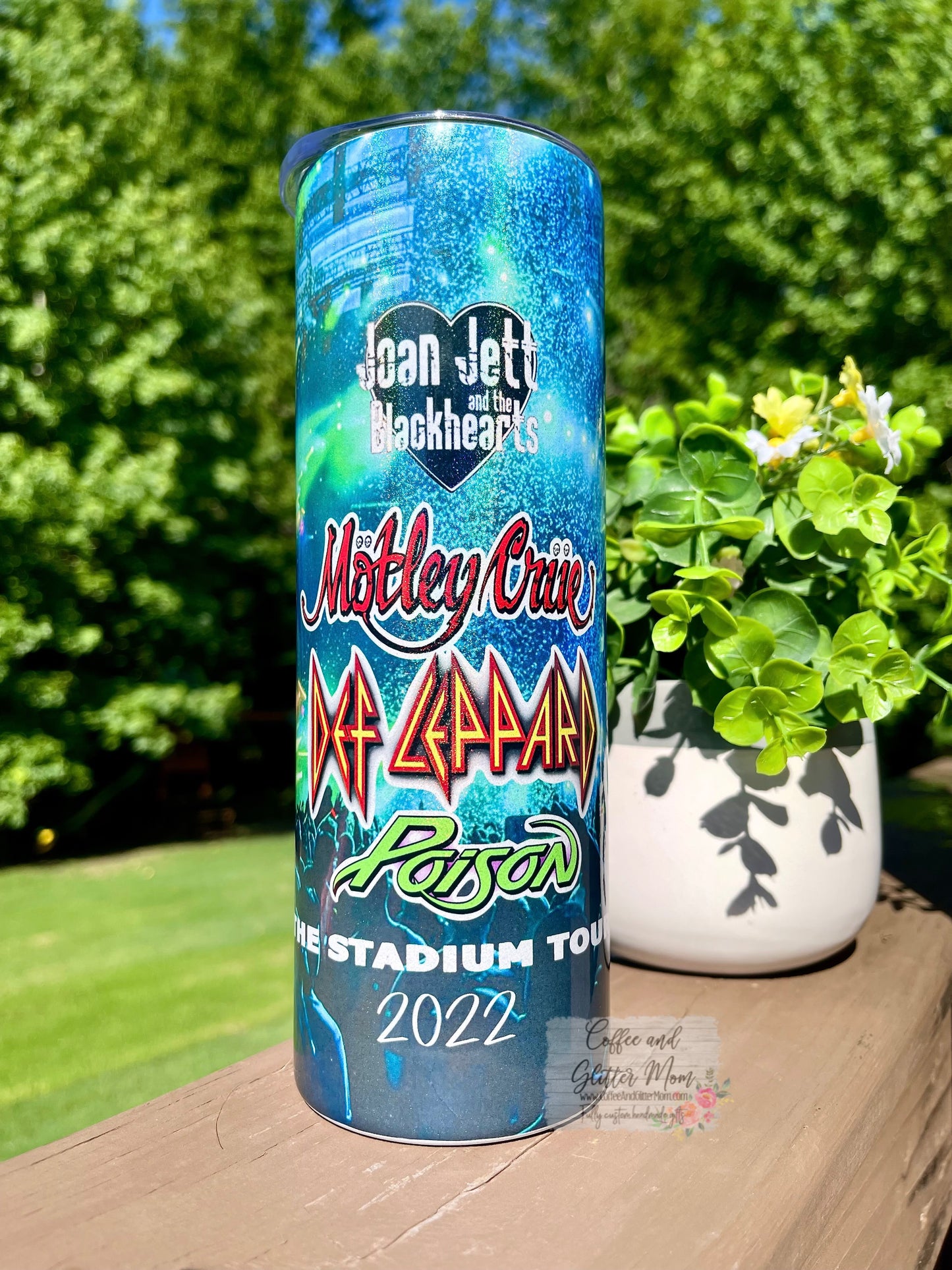 The 2022 Stadium Tour 20oz White Rainbow Skinny Tumbler