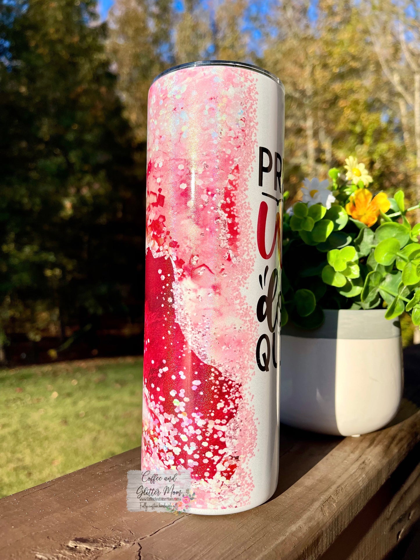 Pretend This Is Wine 20oz Holographic Rainbow Skinny Tumbler