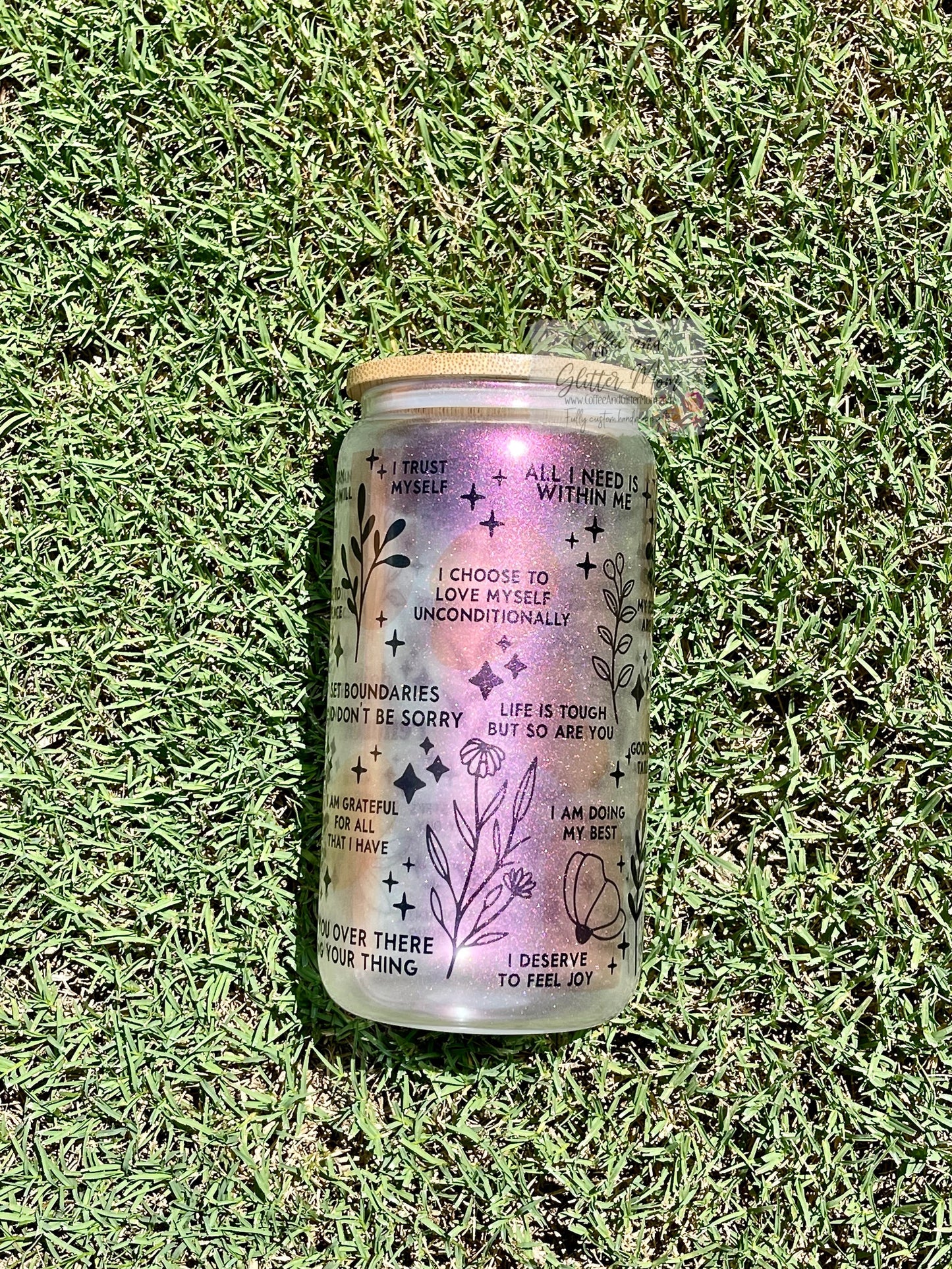 Daily Reminders (Clean Version) 16oz Iridescent Glass Can
