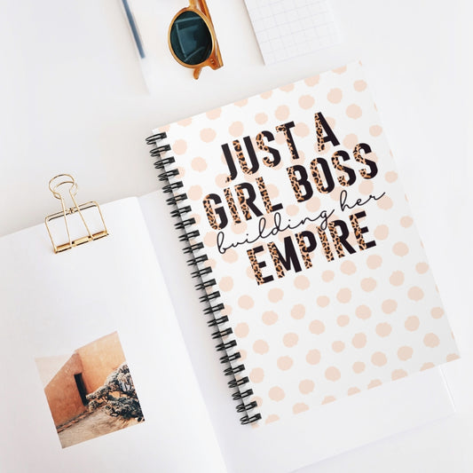 Just A Girl Boss Spiral Notebook - Ruled Line