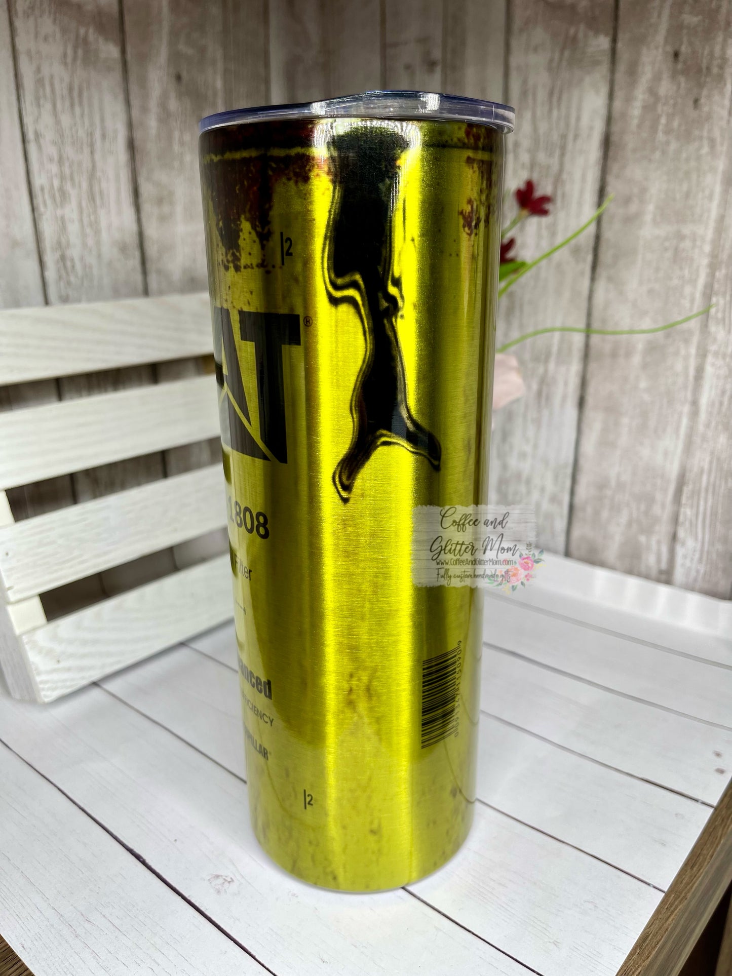 Oil Cat Metallic 20oz Skinny Tumbler