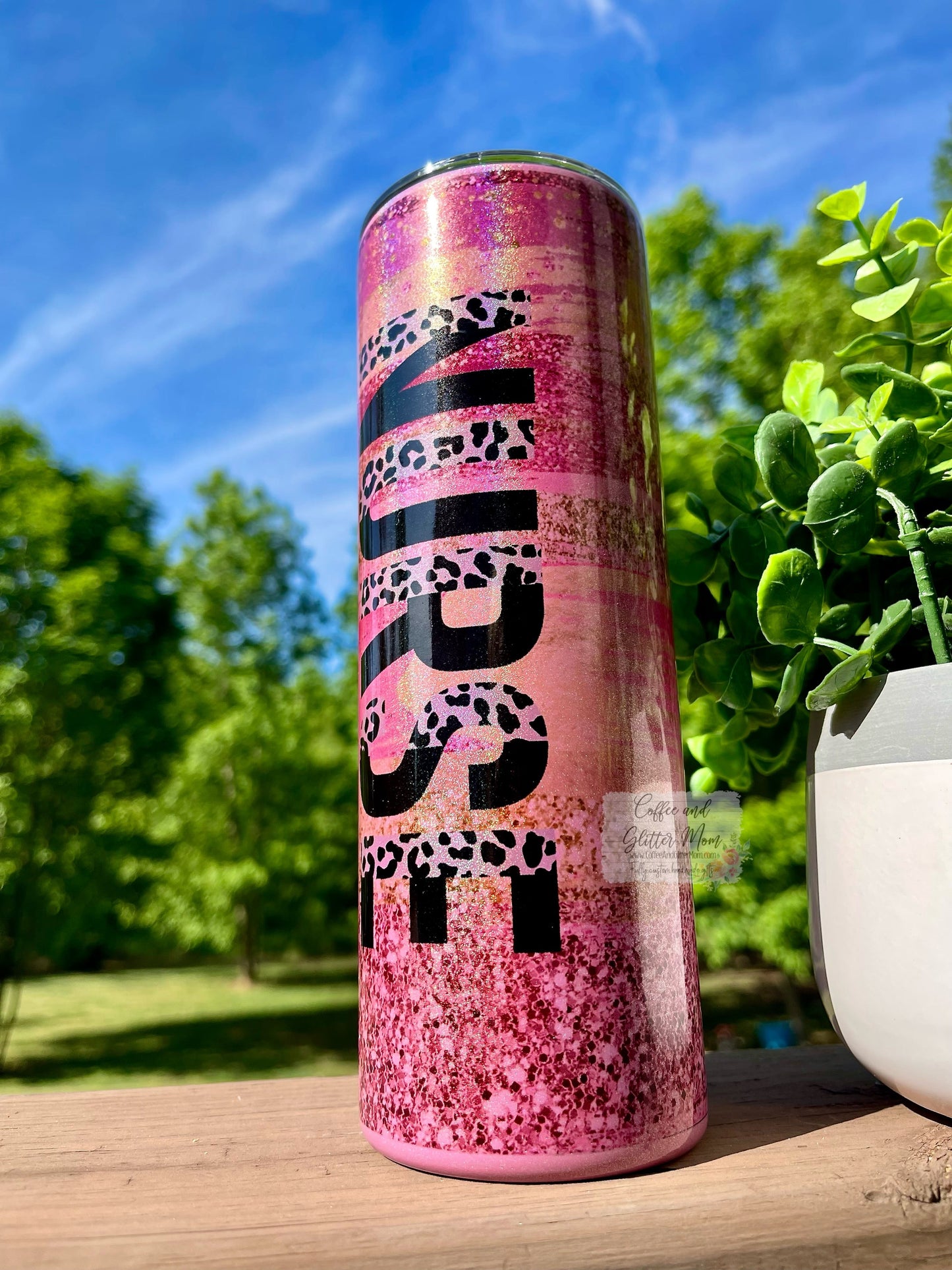 Nurse Animal Print 20oz Pink Rainbow Skinny Tumbler