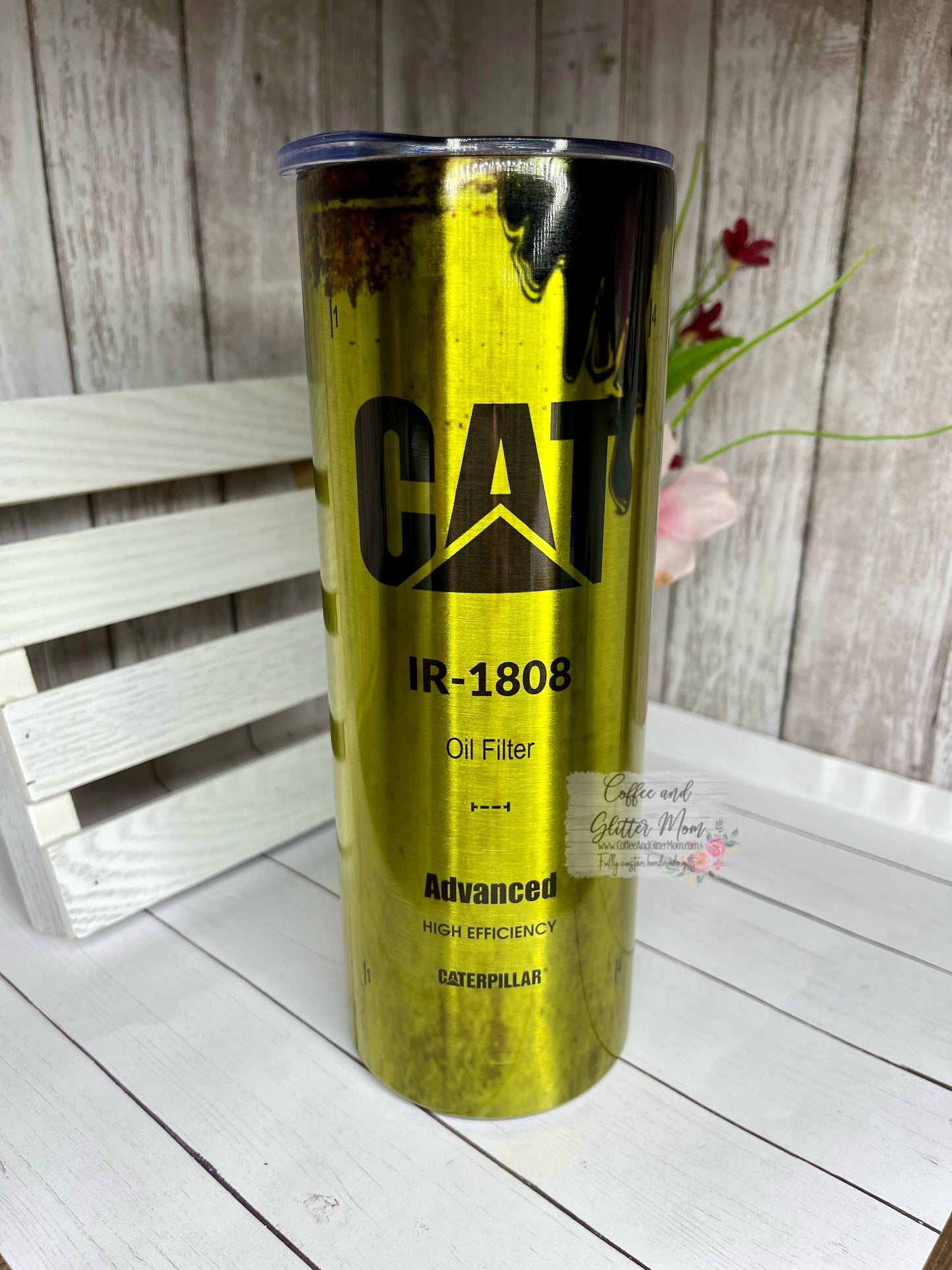 Oil Cat Metallic 20oz Skinny Tumbler
