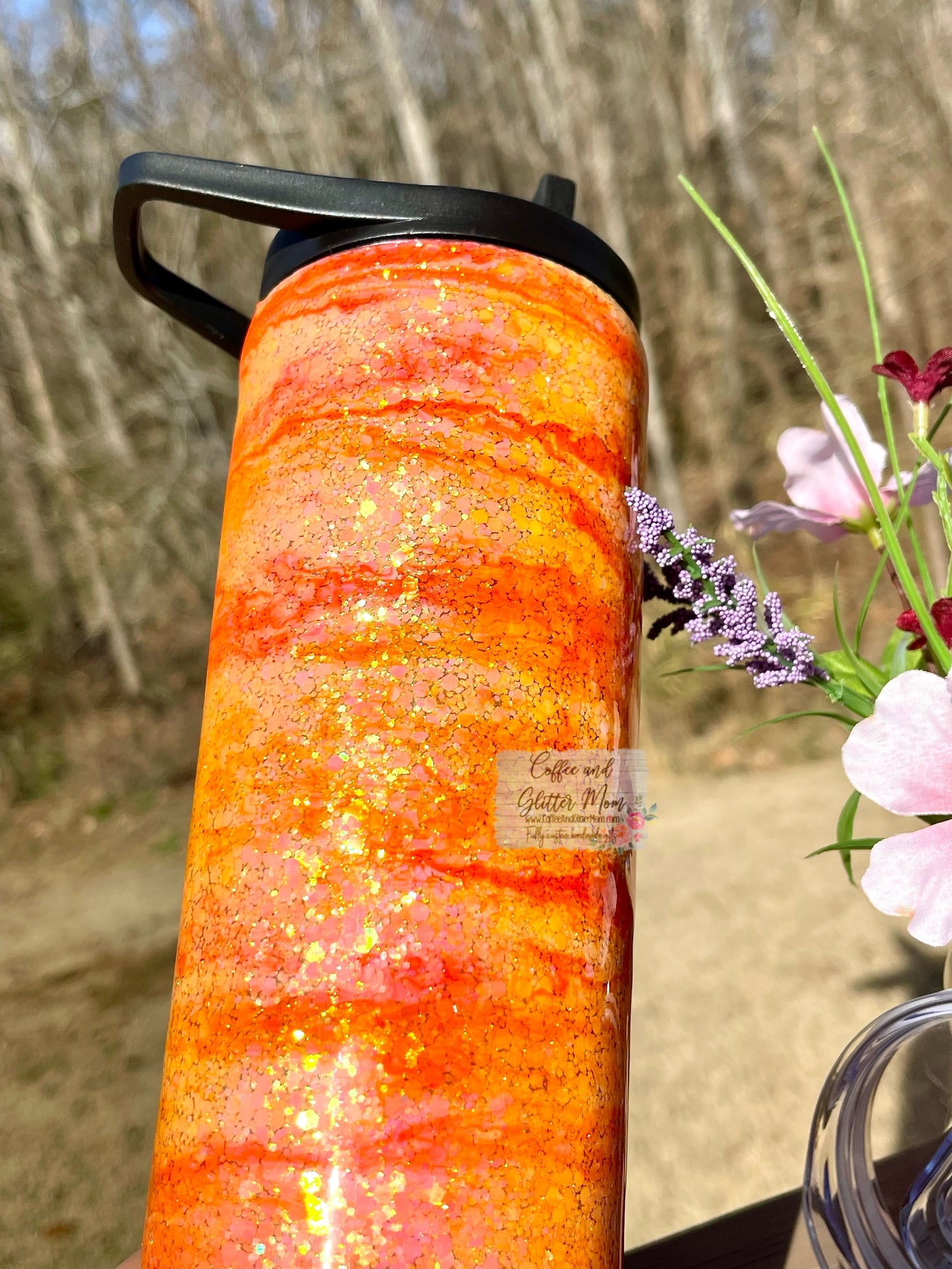 Tropical Sunset 30oz Duo-Lid Skinny Tumbler