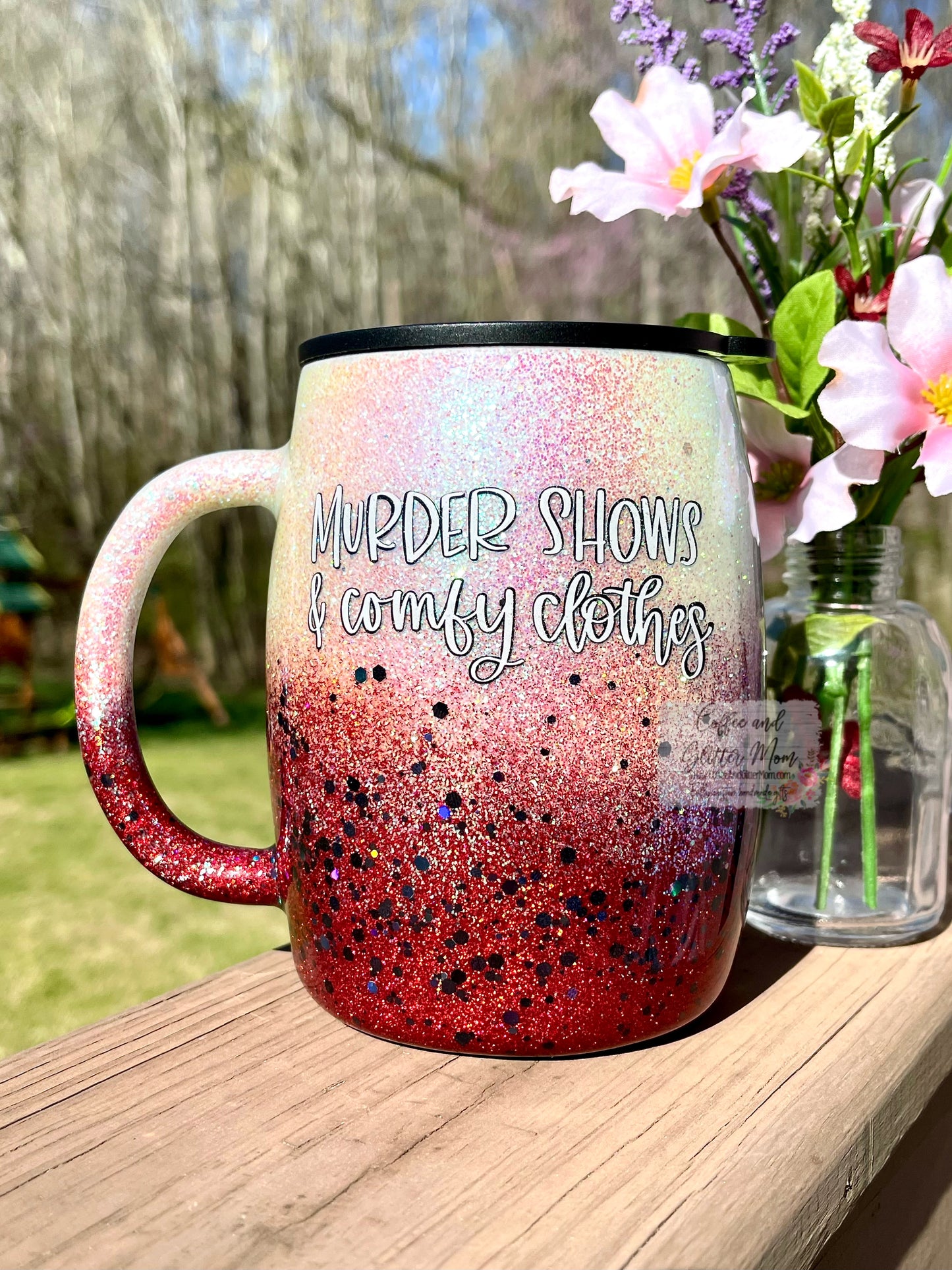 True Crime Junkie/Murder Cloths 14oz Coffee Tumbler with Lid and Straw