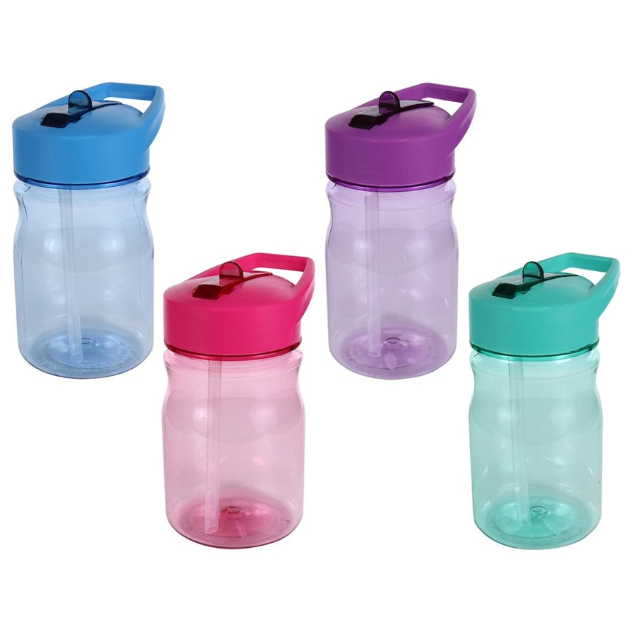 Plastic 13oz Kids Clear Water Bottle With Vinyl Name