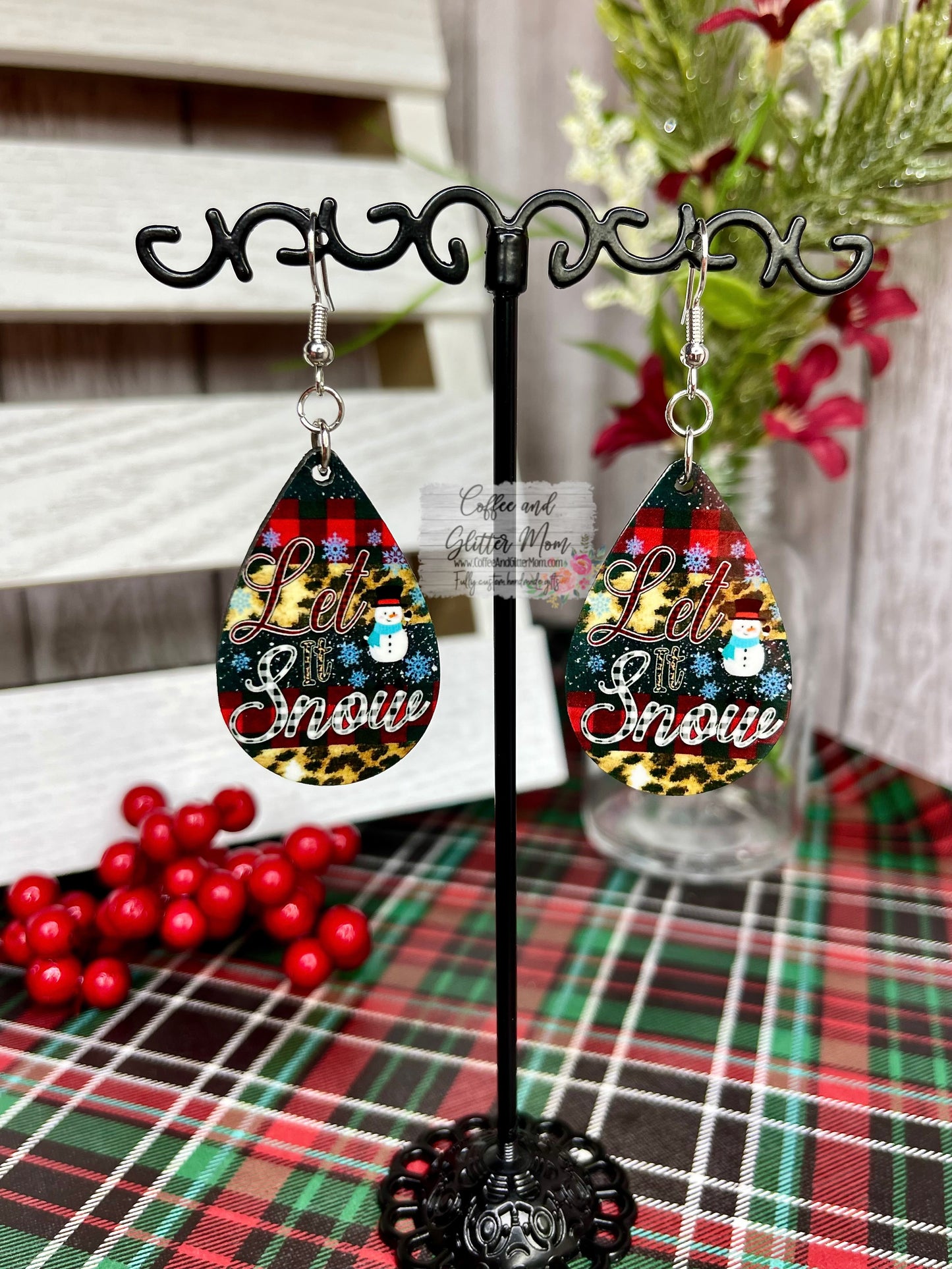 Let It Snow Christmas Earrings