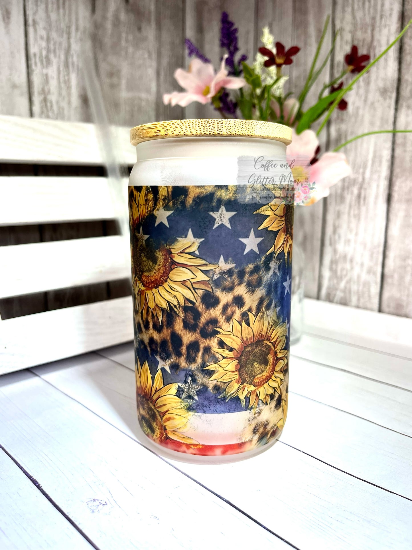 American Sunflower 12oz Glass Can