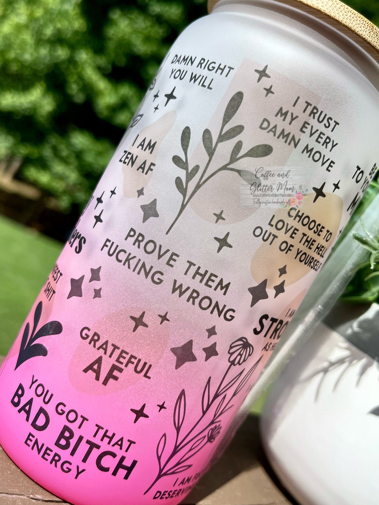 Daily Reminders (NSFW version) Any Color 16oz Glass Can