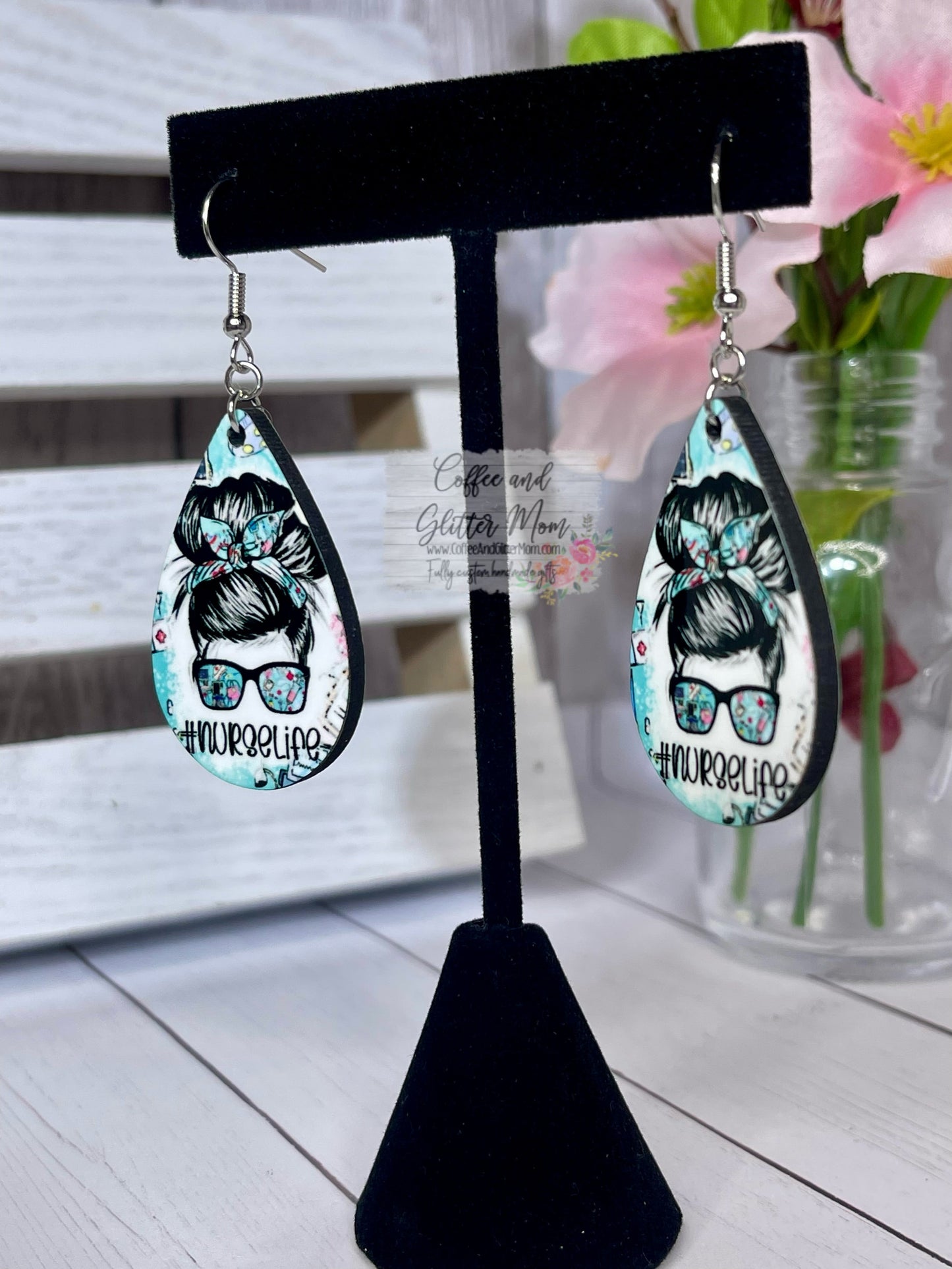 Nurse Life Teardrop Earrings RTS