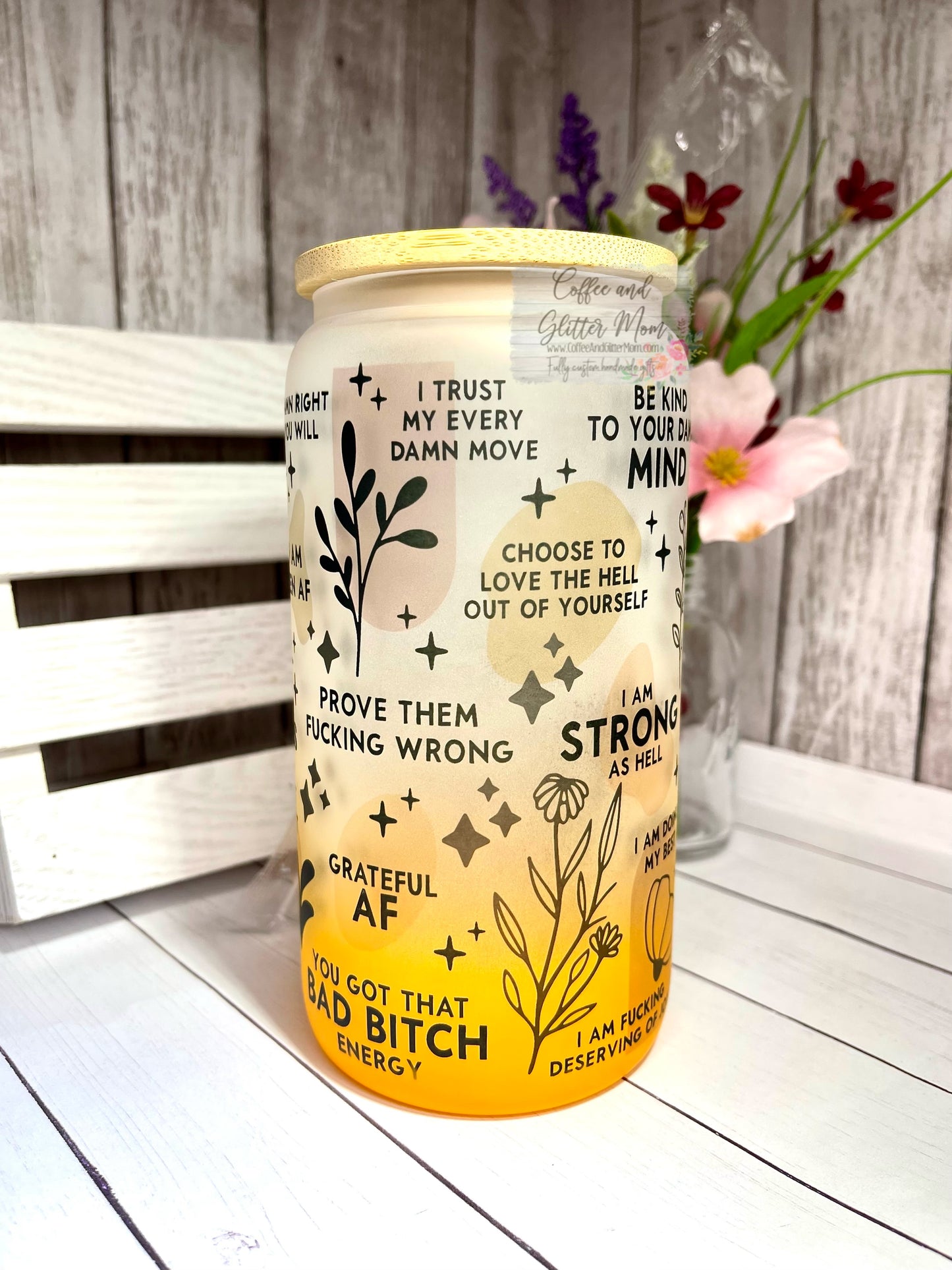 Daily Reminders (NSFW version) Any Color 16oz Glass Can