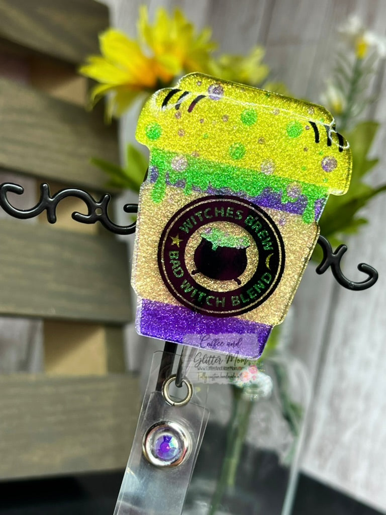 Witches Brew Coffee Designer Badge Reel