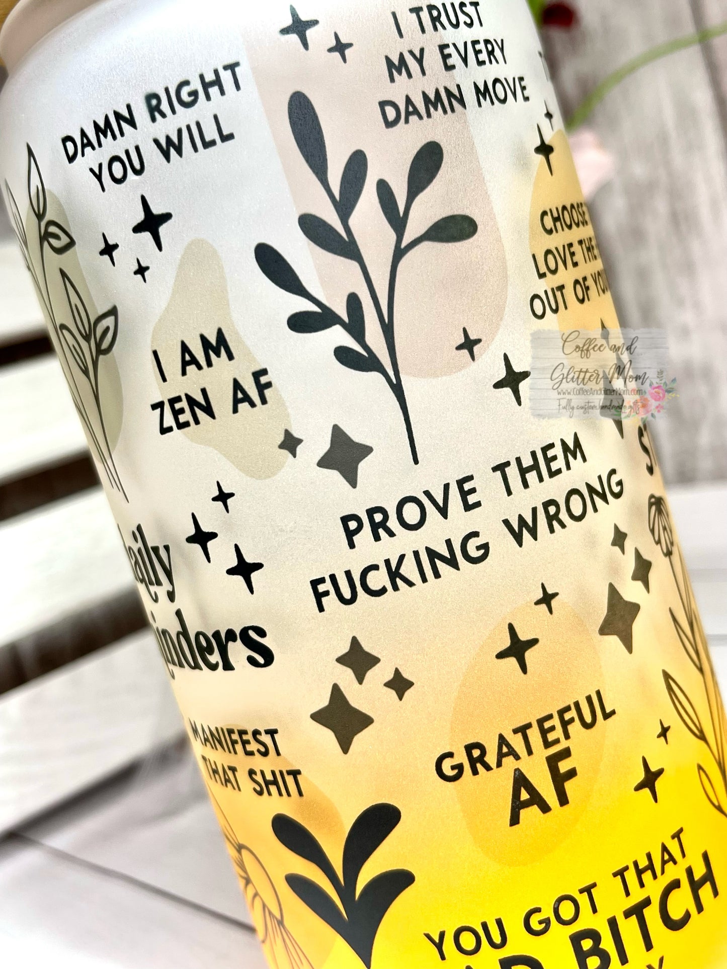 Daily Reminders (NSFW version) Any Color 16oz Glass Can