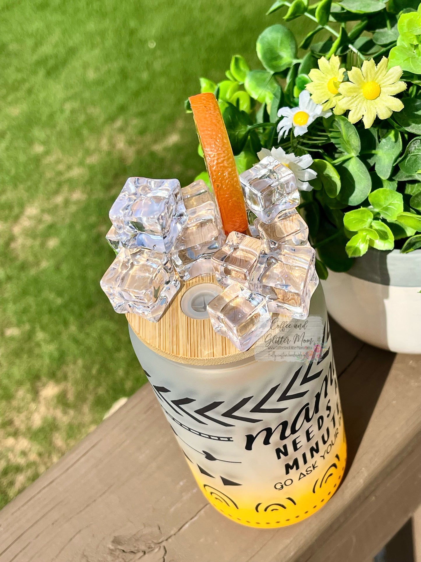 Mama Needs A Nap Any Color 16oz Ombré Glass Can