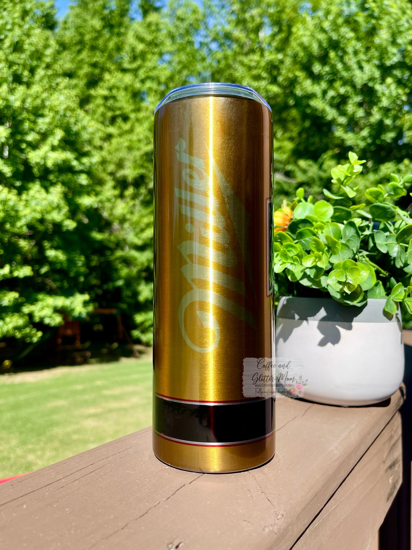 Miller GD Metallic Gold 20oz Skinny Tumbler