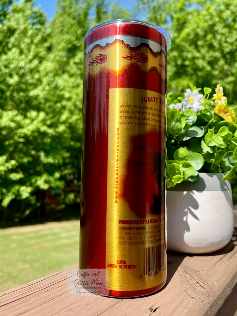 Cinnamon Ball of Fire 20oz Metallic Skinny Tumbler