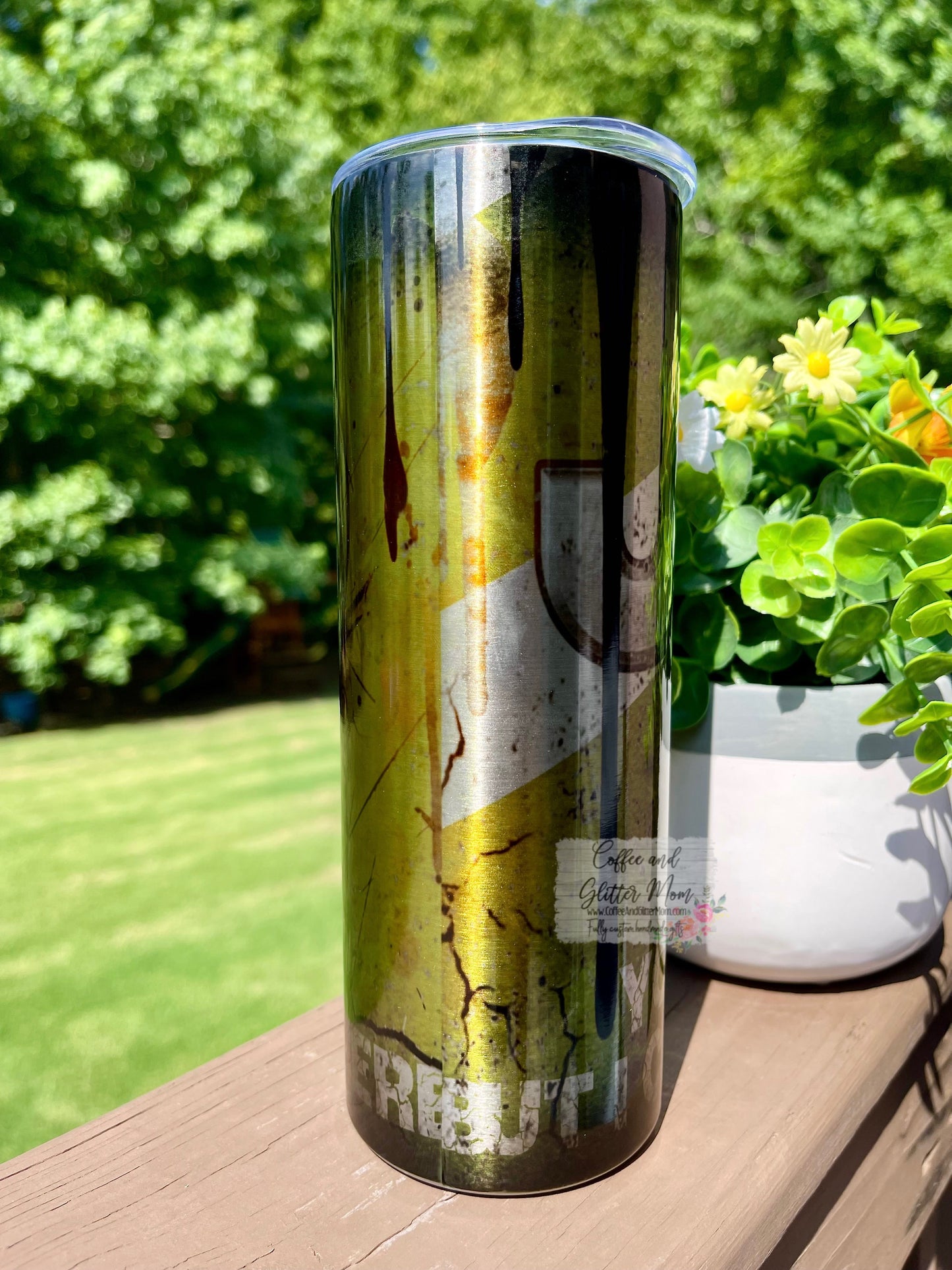 Grunge Jeep Oil 20oz Metallic Skinny Tumbler RTS