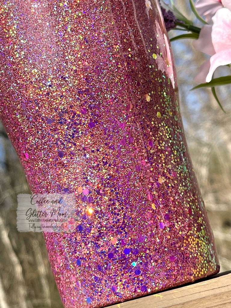 Enchanted Rose Gold Blush 20oz Travel Tumbler