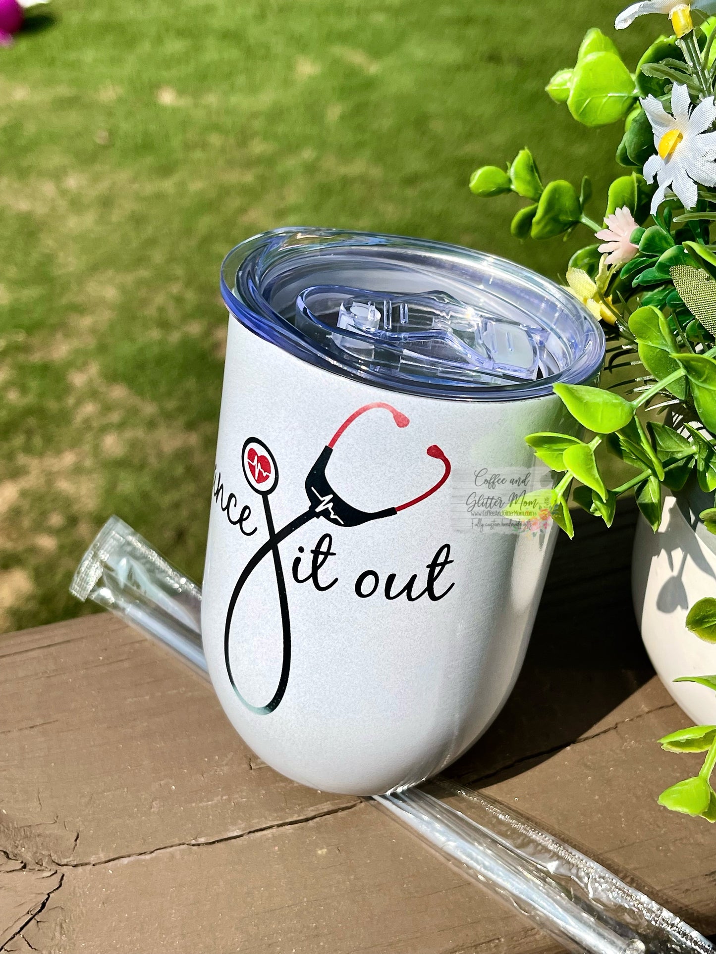 SALE - Dance It Out 12oz Holographic Sparkle Wine Tumbler