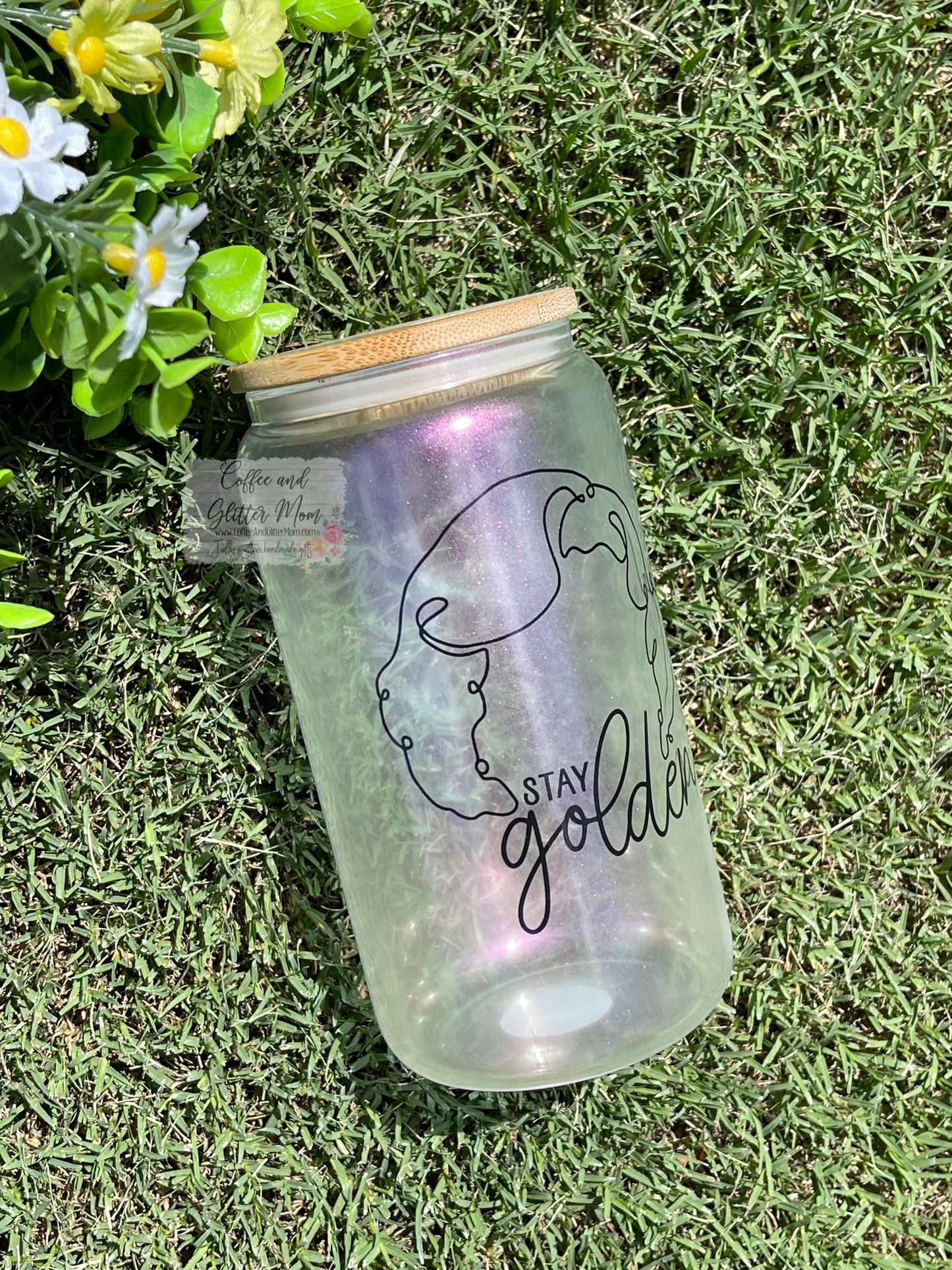 Stay Golden Pick Your Color Glass Can