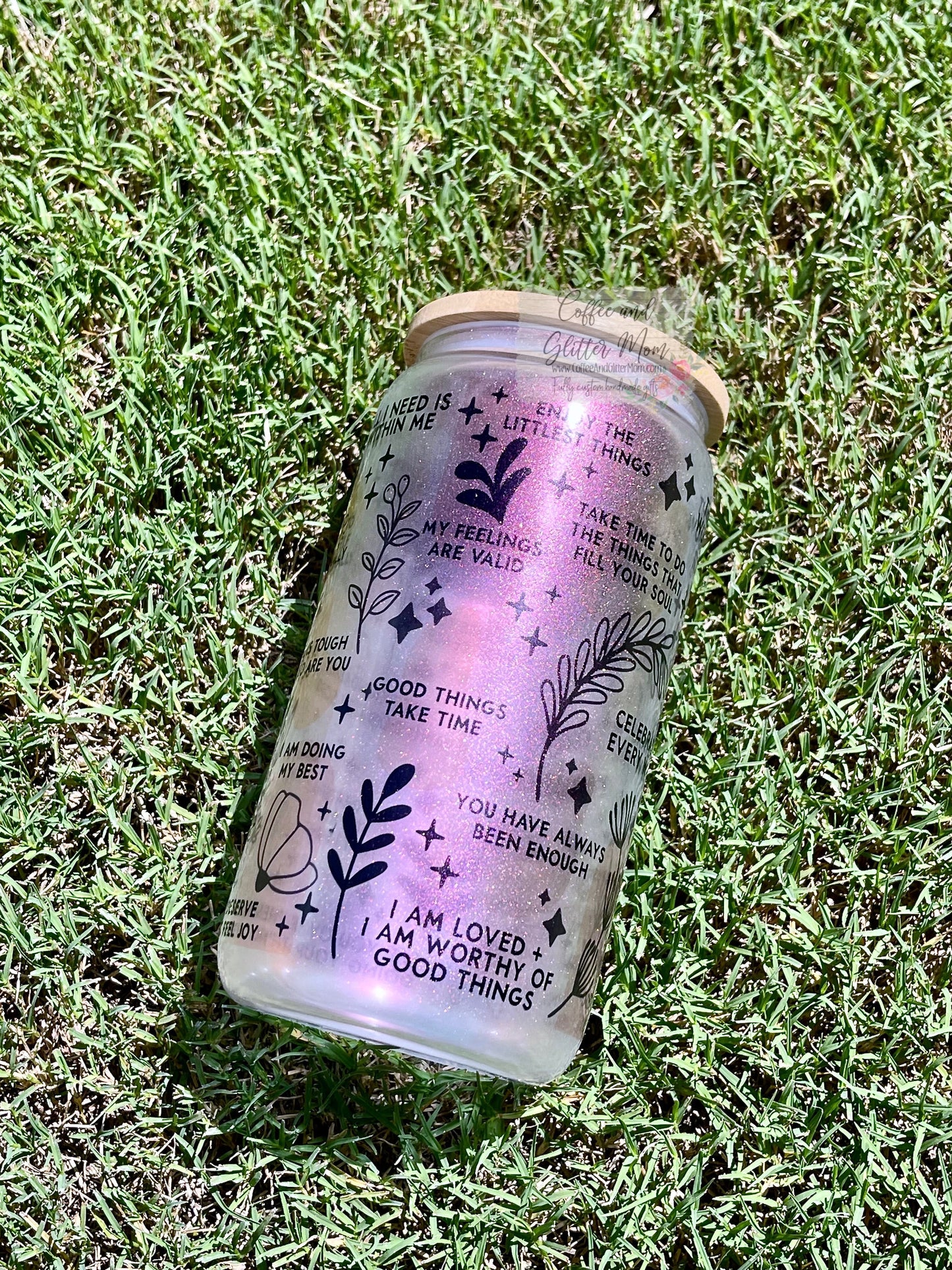 Daily Reminders (Clean Version) 16oz Iridescent Glass Can