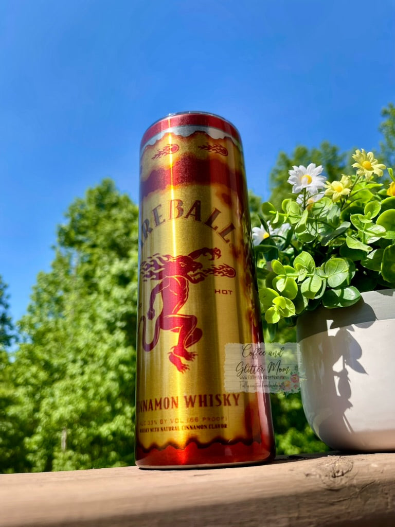RTS Cinnamon Ball of Fire 20oz Metallic Skinny Tumbler