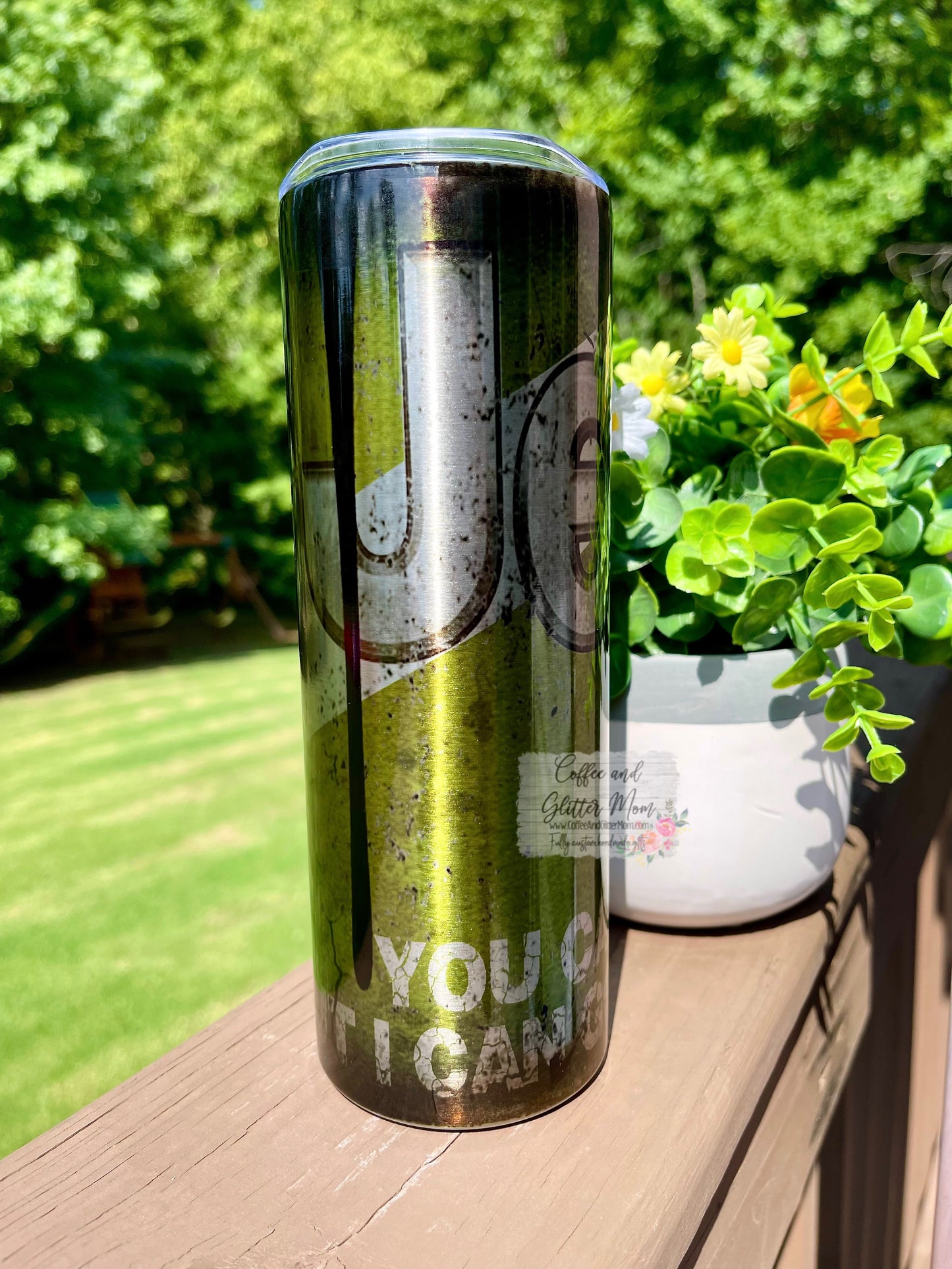 Grunge Jeep Oil 20oz Metallic Skinny Tumbler RTS