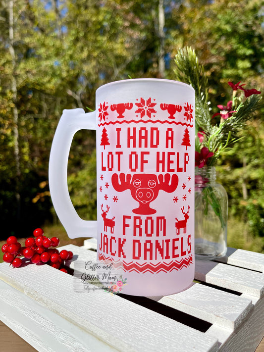 Had A Lot Of Help Griswold 16oz Frosted Glass Stein