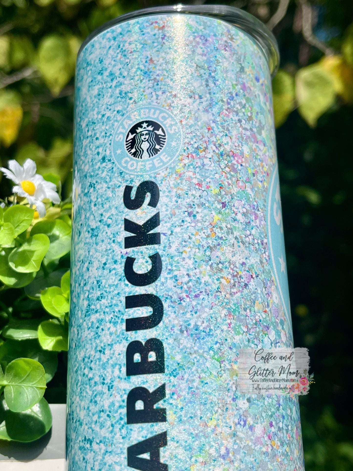 Blue Opal Starbucks Coffee 20oz Mint Rainbow Skinny Tumbler