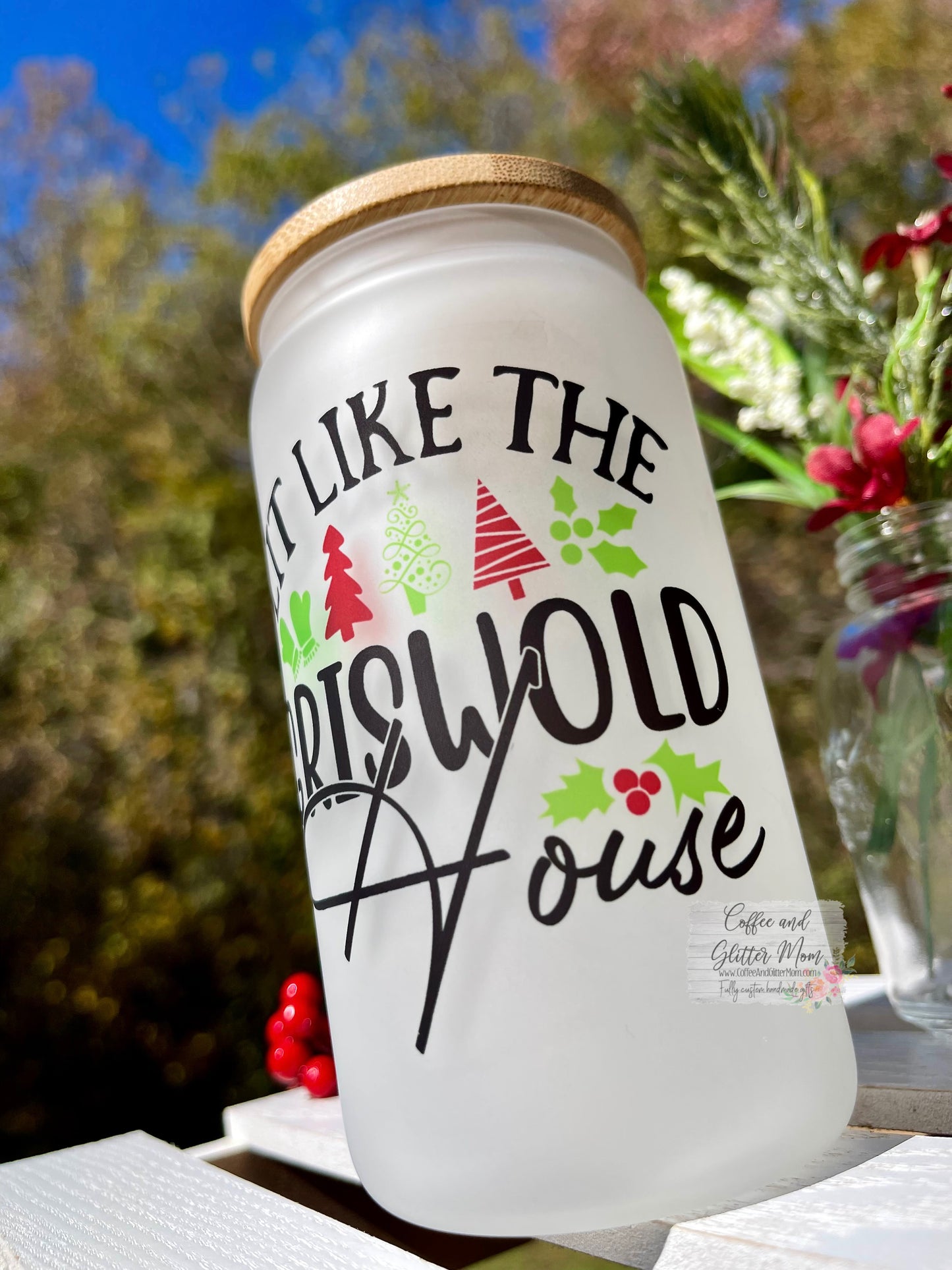 Griswold Christmas Collection 12oz Glass Cans