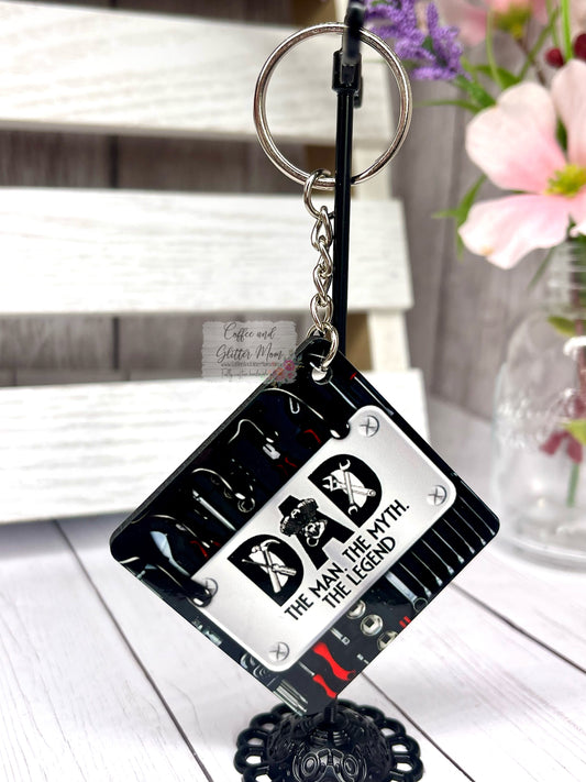 Dad: The Legend Keychain