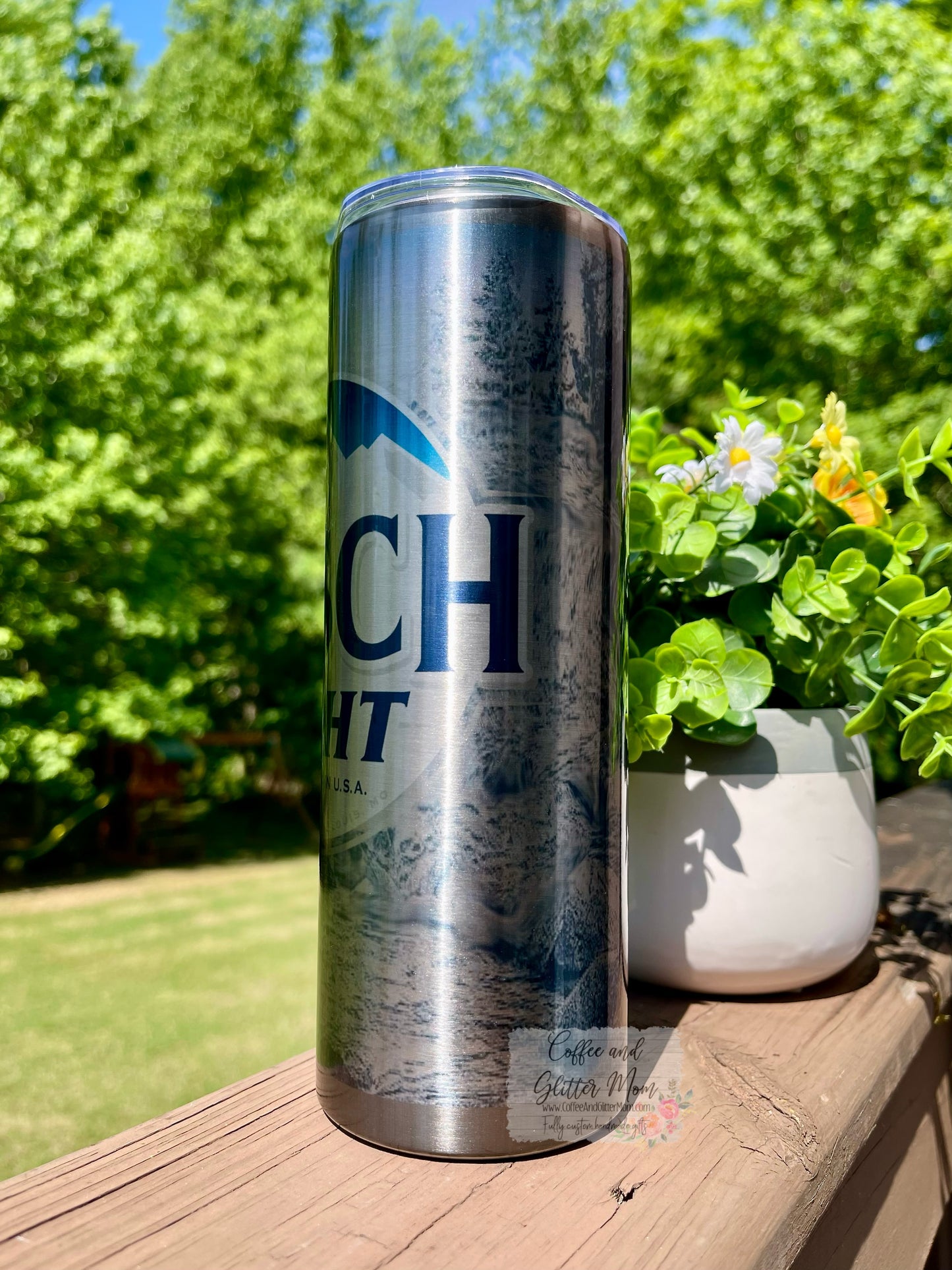 Metallic Beer 20oz Skinny Tumbler