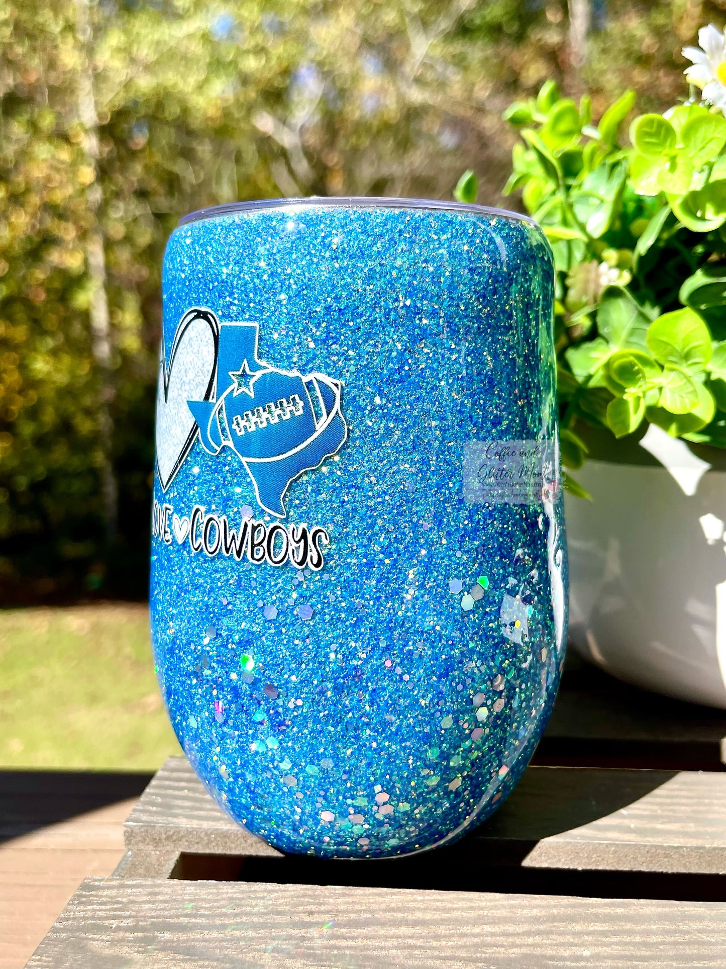 Peace Love Cowboys 15oz Wine Tumbler with Lid and Straw