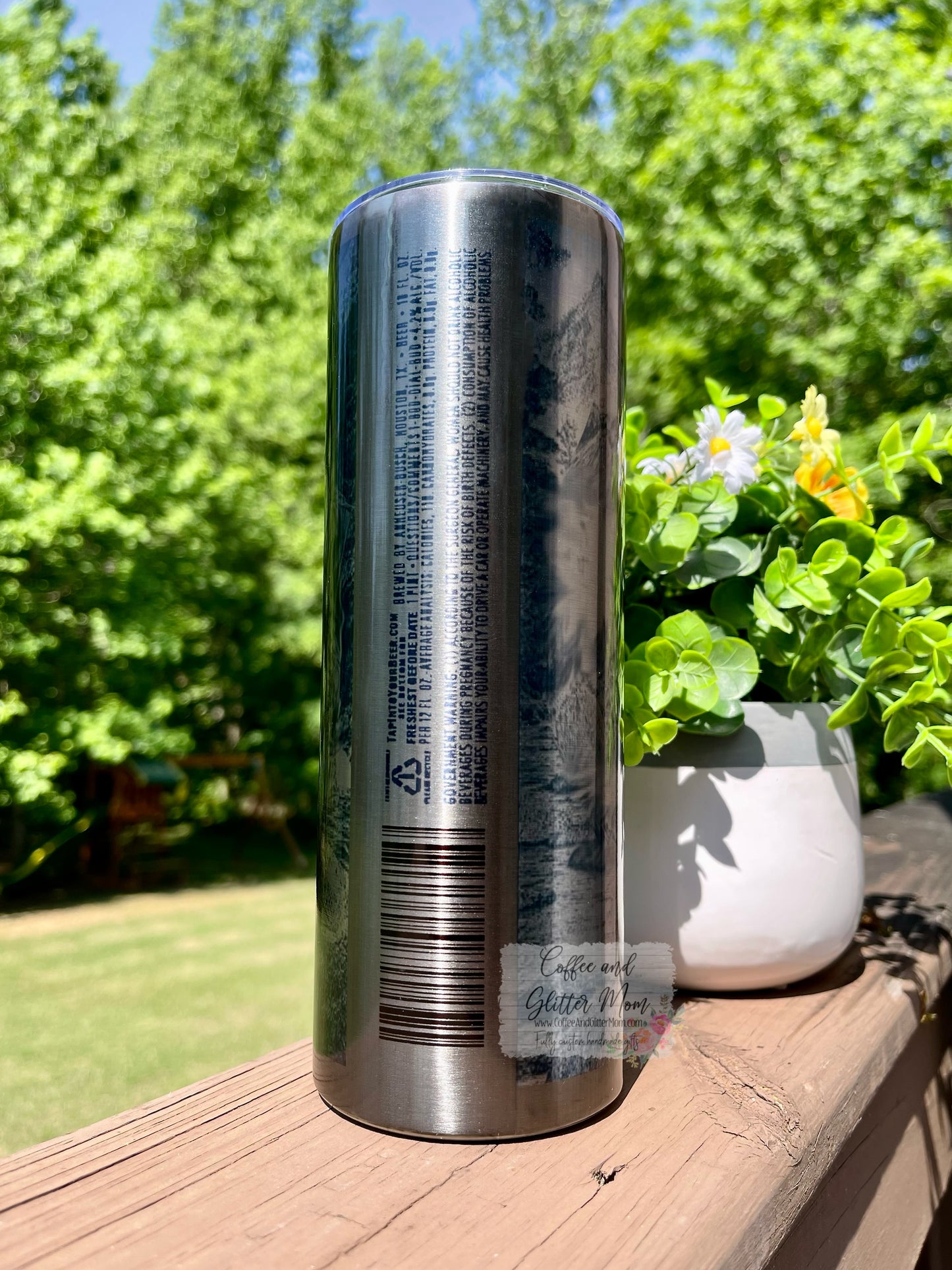 Metallic Beer 20oz Skinny Tumbler
