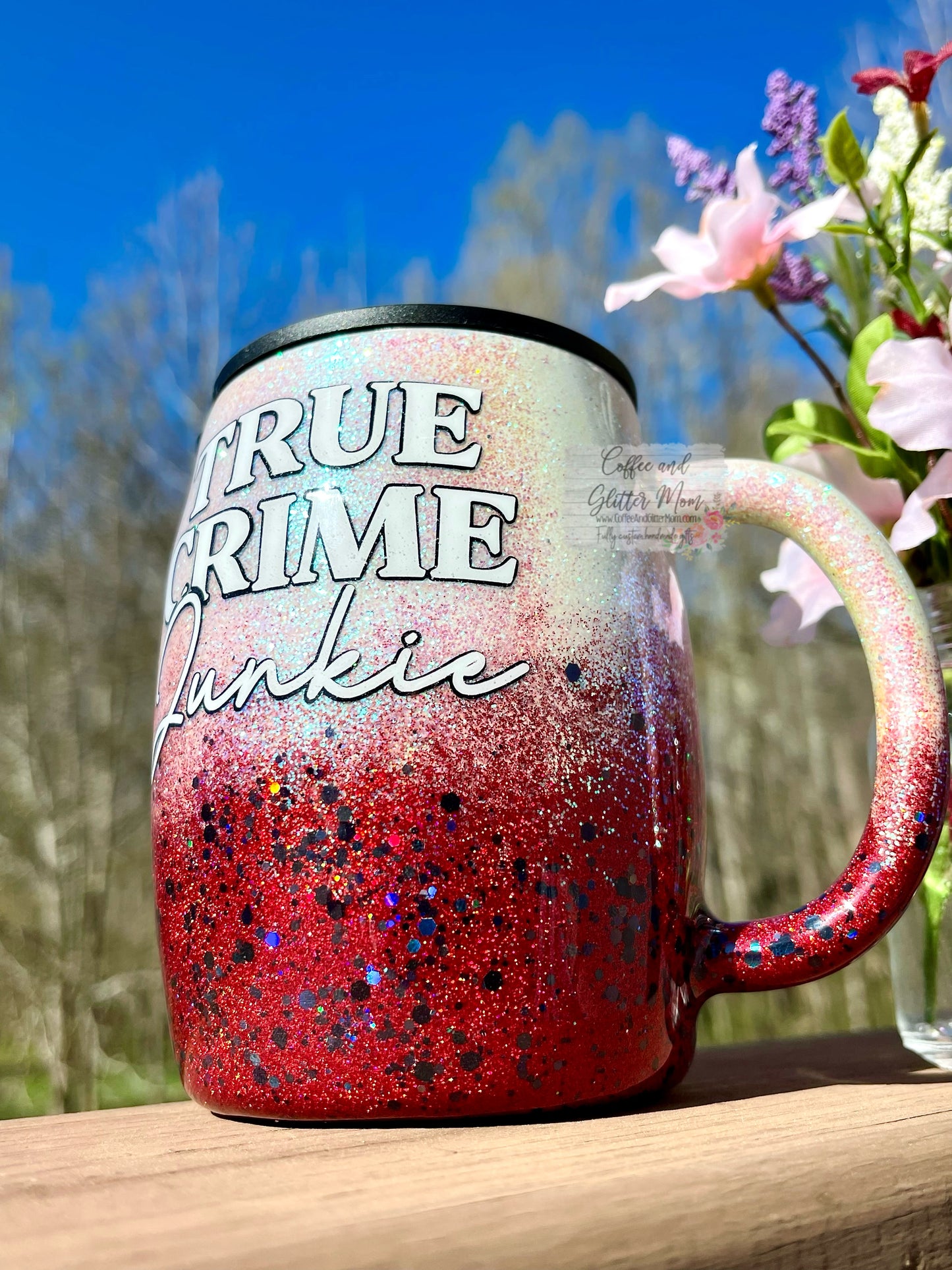 True Crime Junkie/Murder Cloths 14oz Coffee Tumbler with Lid and Straw