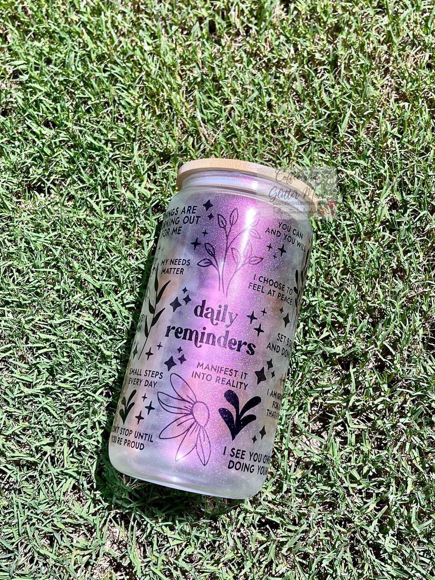 Daily Reminders (Clean Version) 16oz Iridescent Glass Can