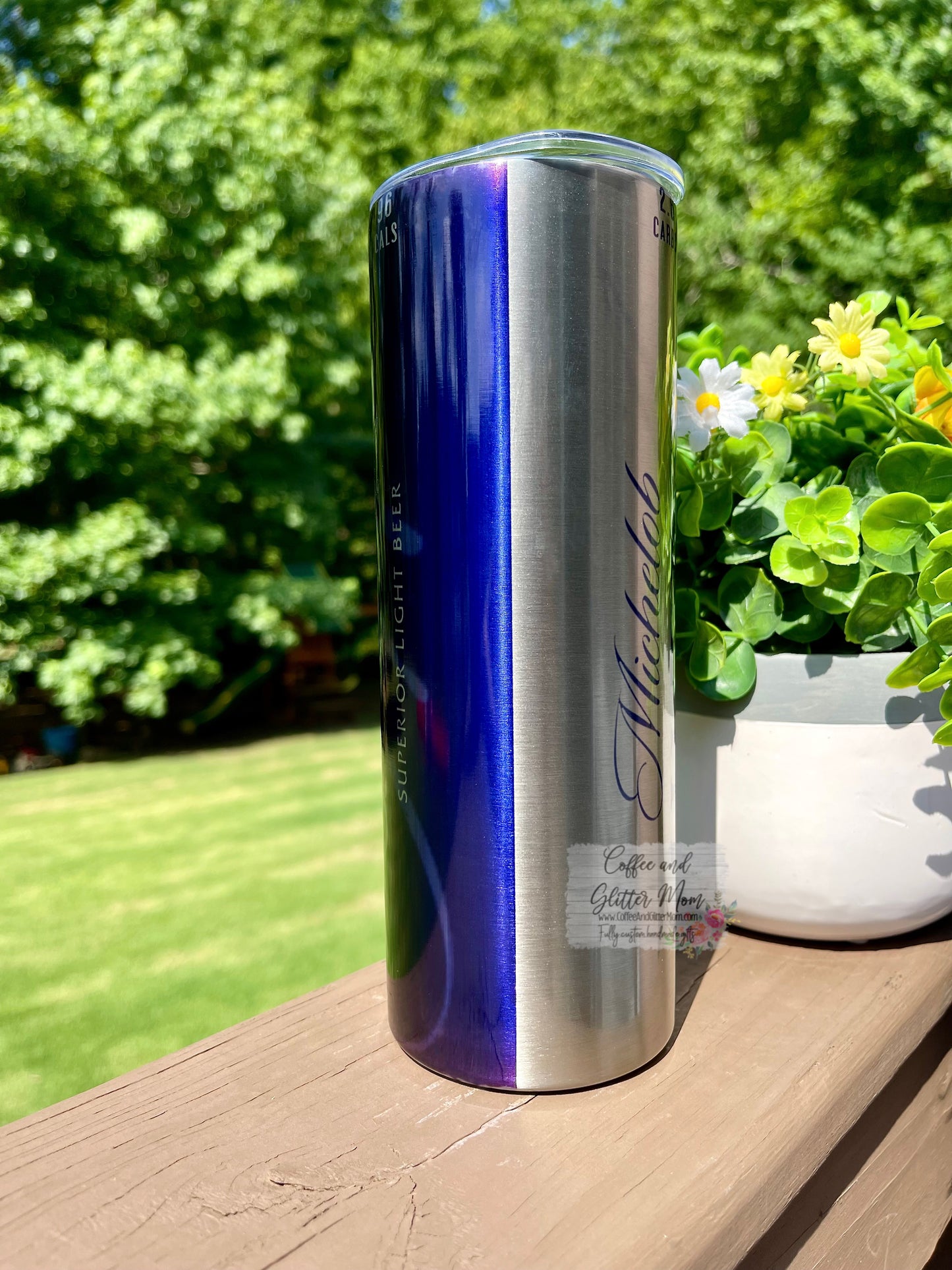 Ultra Two-sided Beer 20oz Metallic Skinny Tumbler