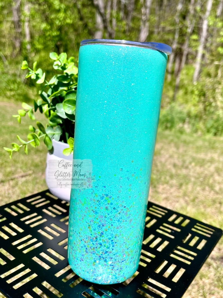 Teal Rainbow 20oz Skinny