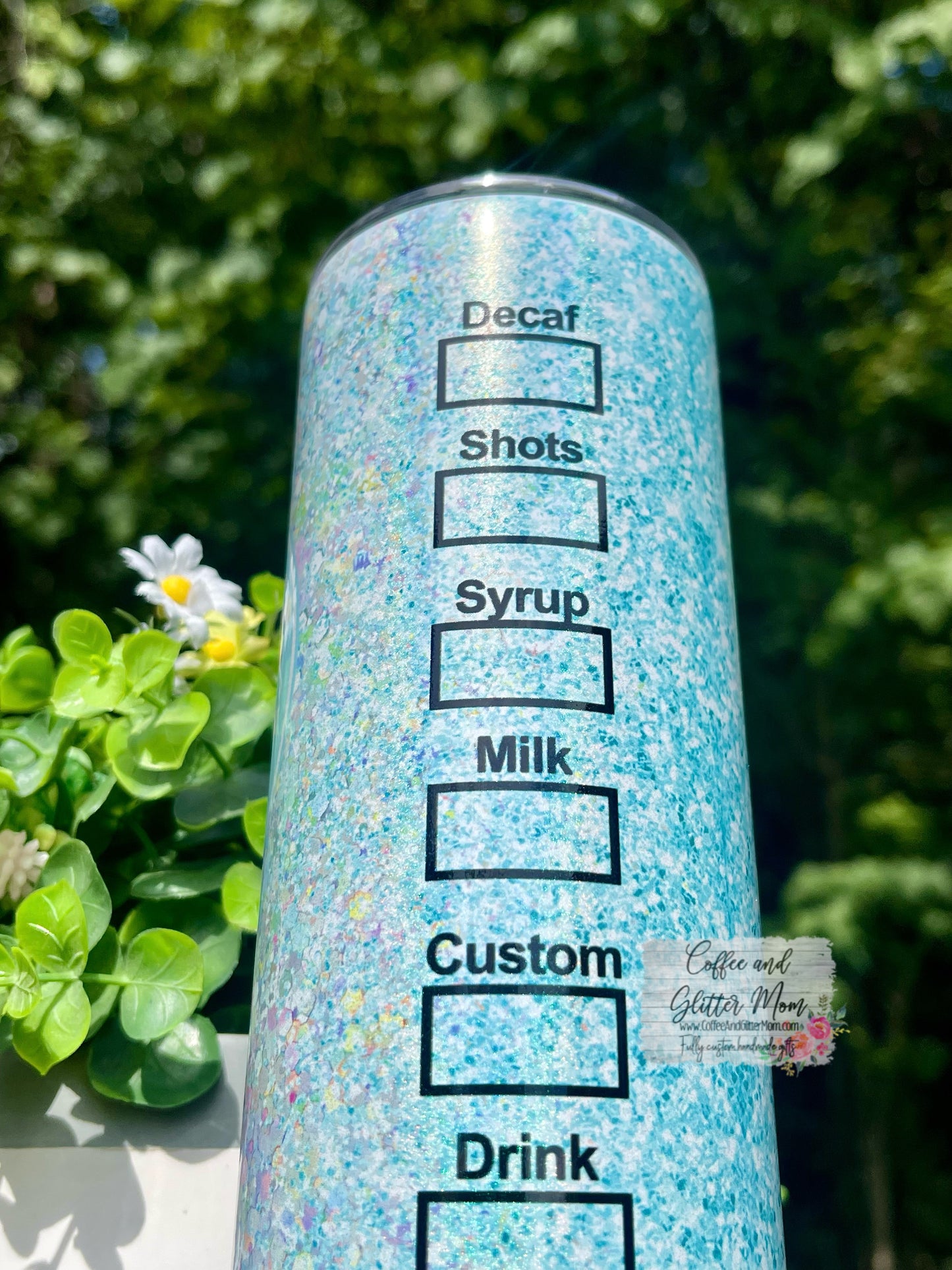 Blue Opal Starbucks Coffee 20oz Mint Rainbow Skinny Tumbler