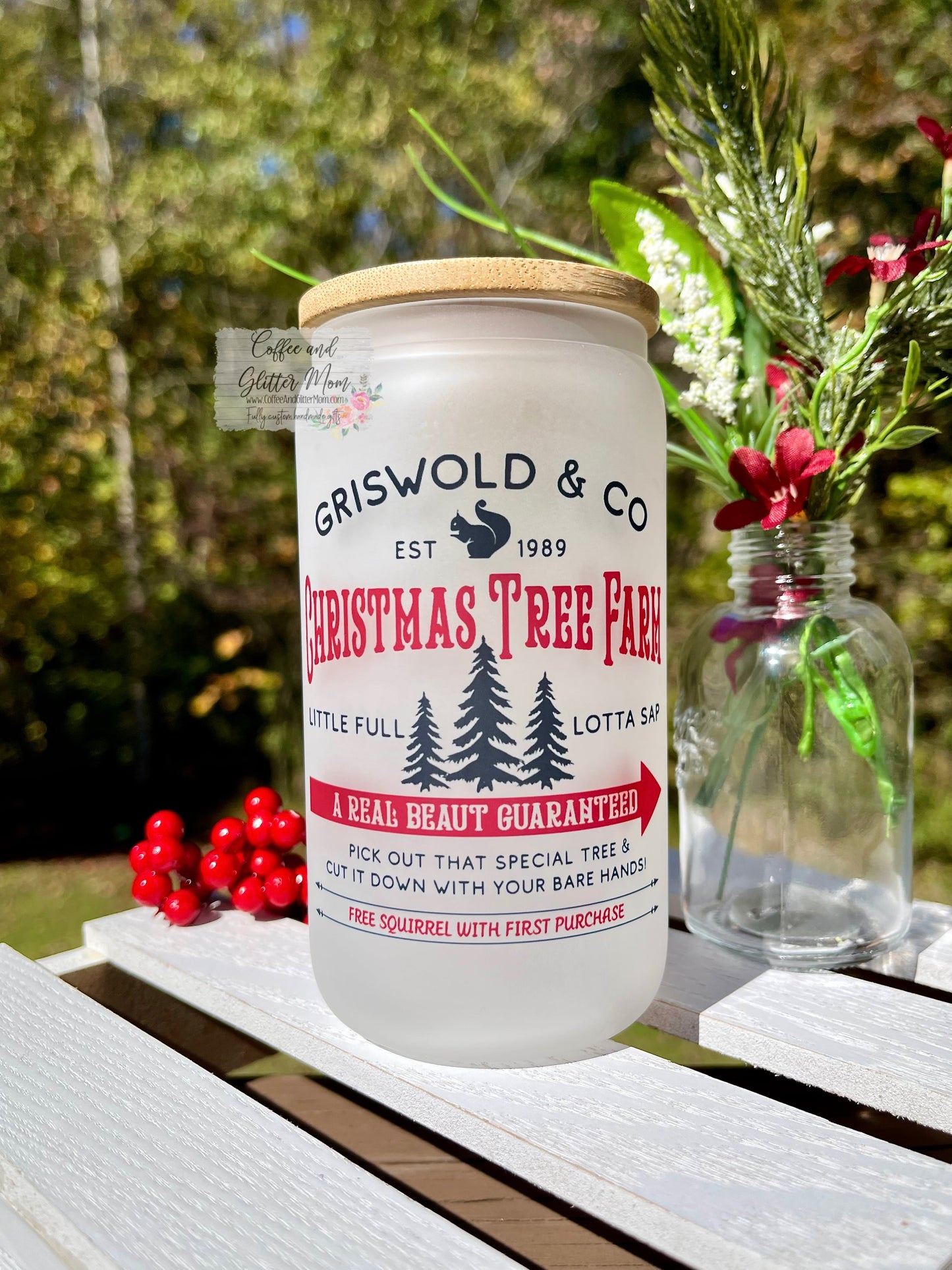 Griswold Christmas Collection 12oz Glass Cans
