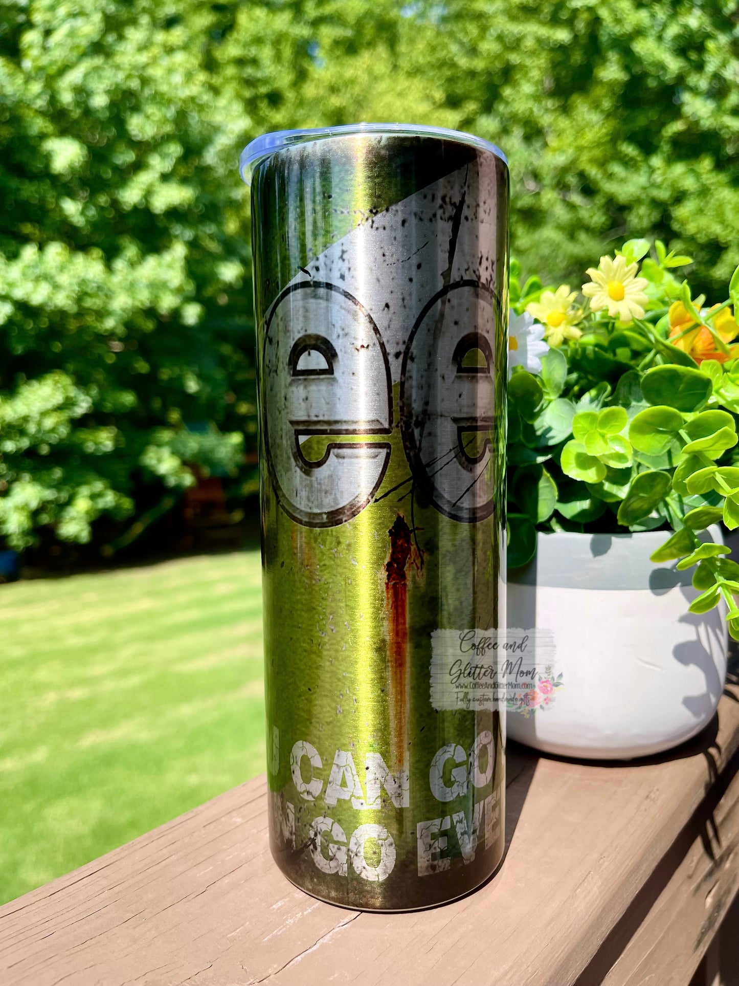Grunge Jeep Oil 20oz Metallic Skinny Tumbler RTS