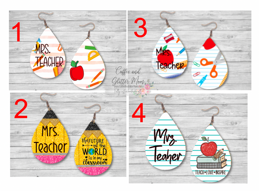 Teardrop Teacher Earrings