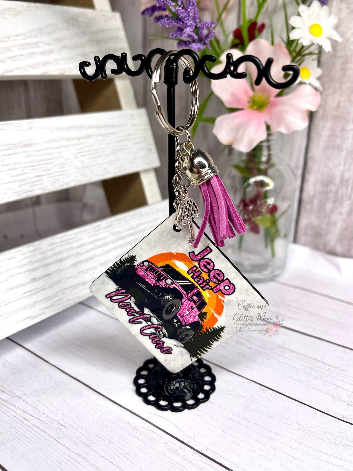 Jeep Hair Don't Care Keychain
