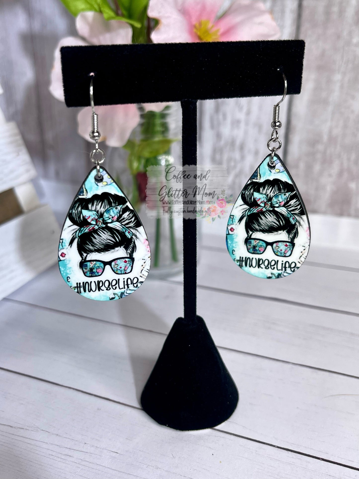 Nurse Life Teardrop Earrings RTS