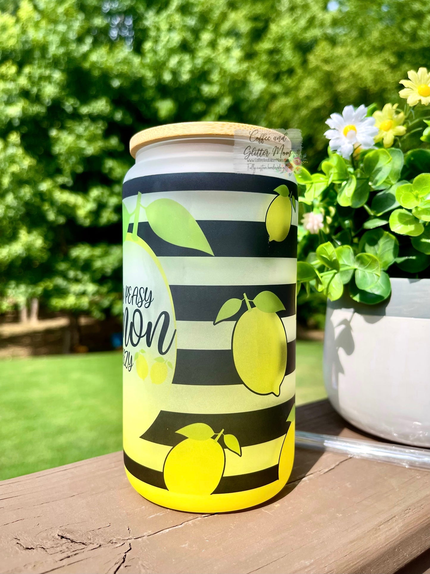 Easy Peasy Lemon Squeezy Glass Can