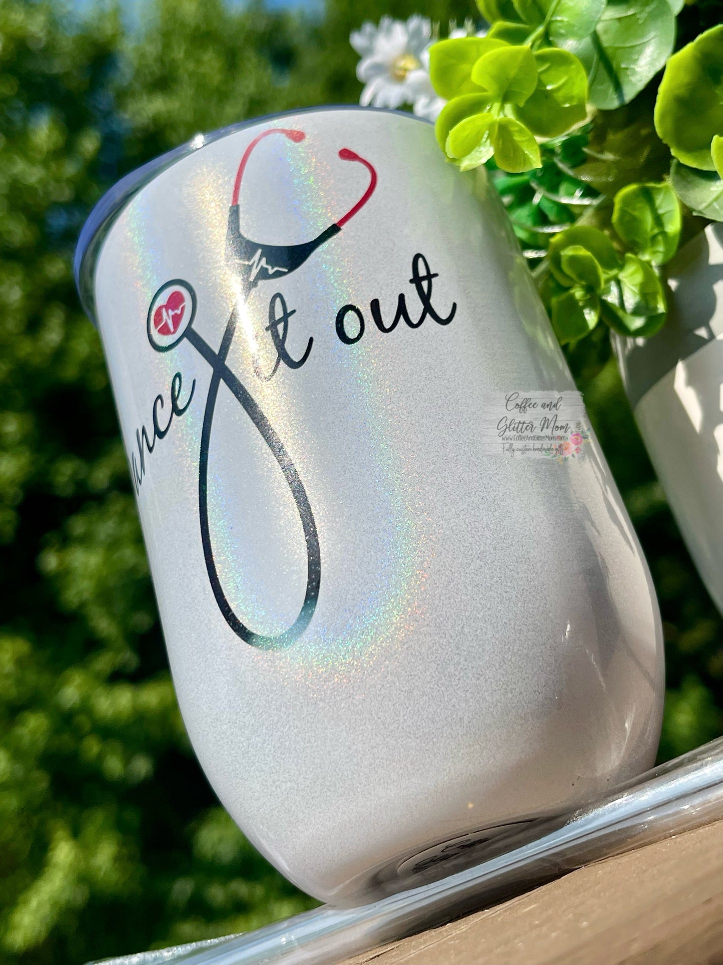 SALE - Dance It Out 12oz Holographic Sparkle Wine Tumbler
