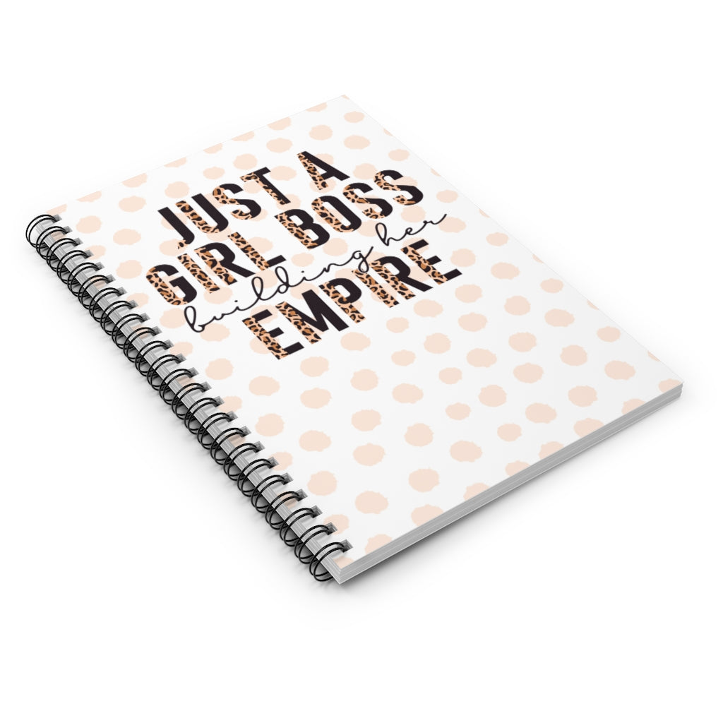 Just A Girl Boss Spiral Notebook - Ruled Line