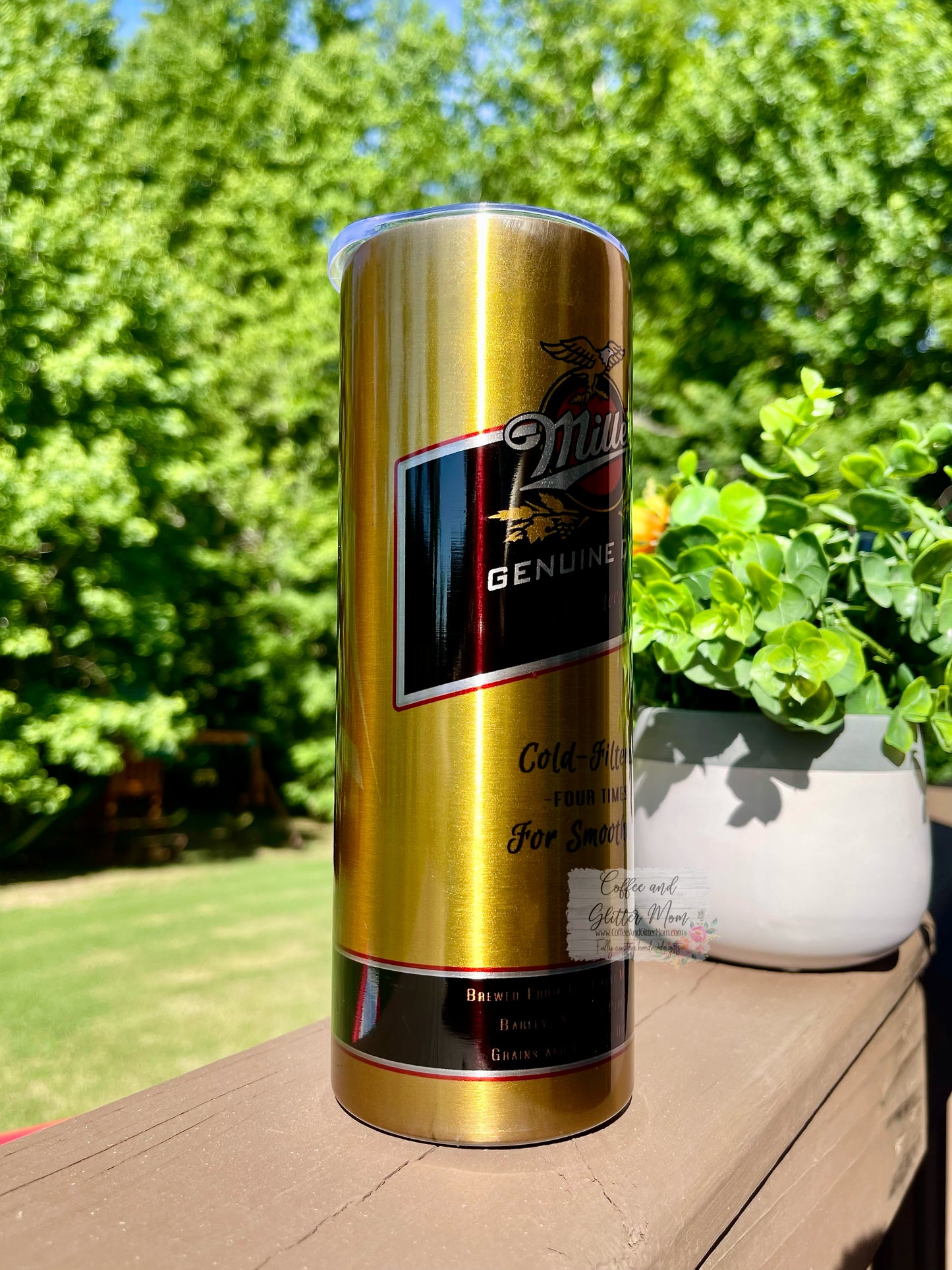 Miller GD Metallic Gold 20oz Skinny Tumbler