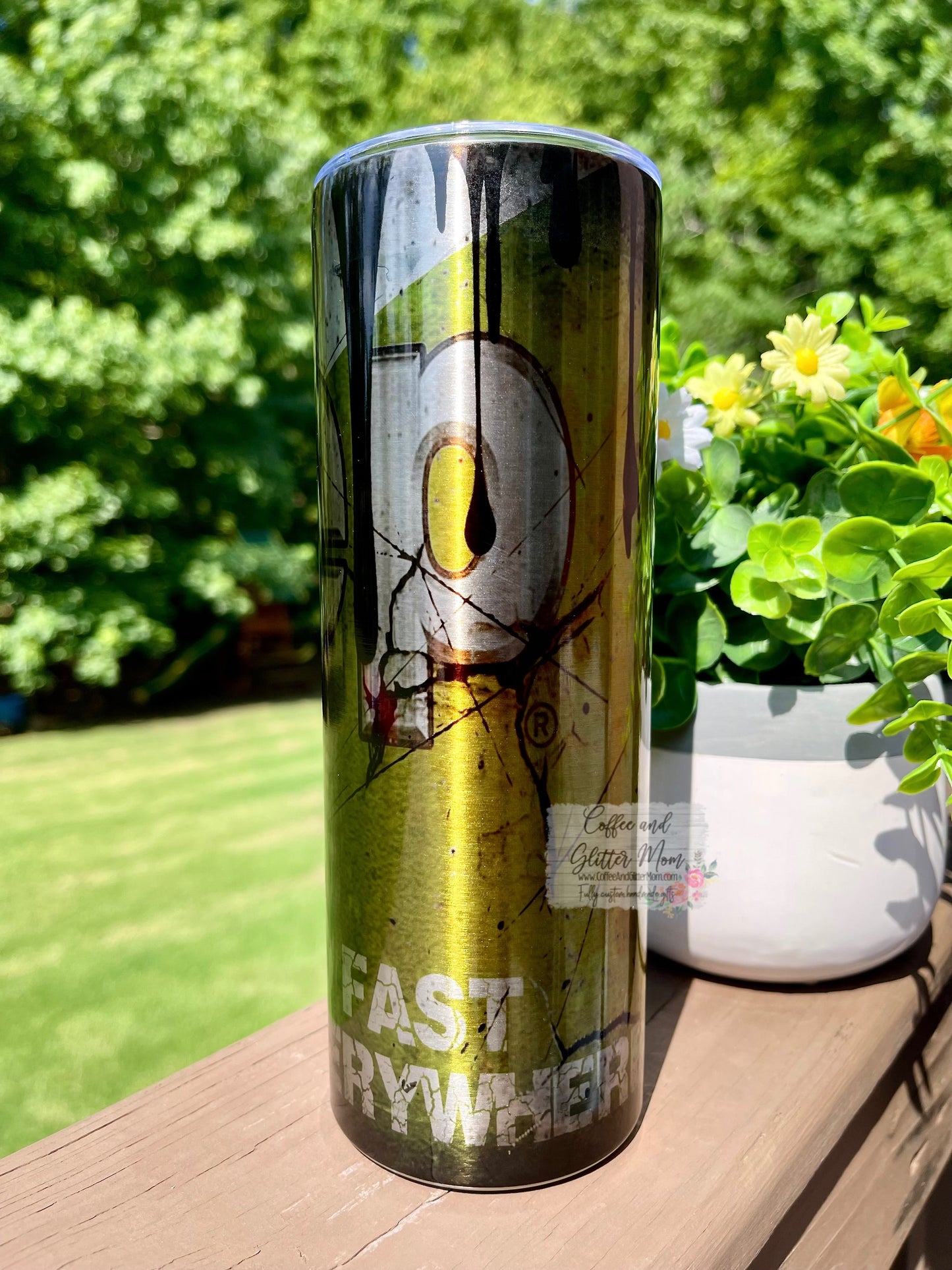 Grunge Jeep Oil 20oz Metallic Skinny Tumbler RTS
