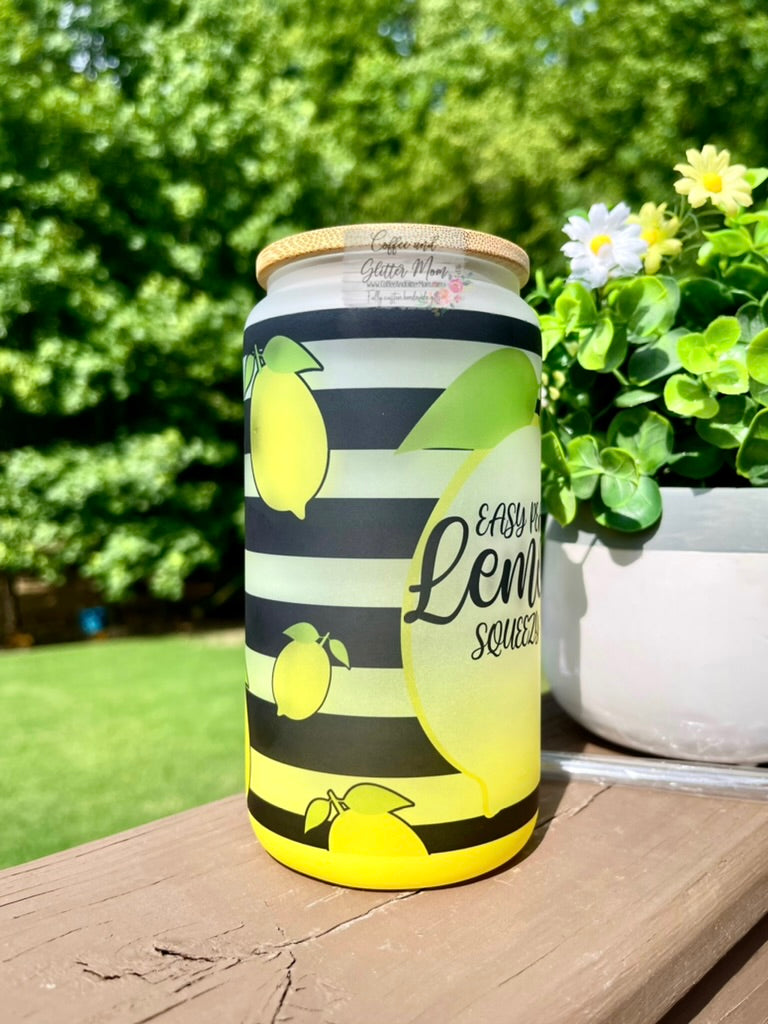 Easy Peasy Lemon Squeezy Glass Can
